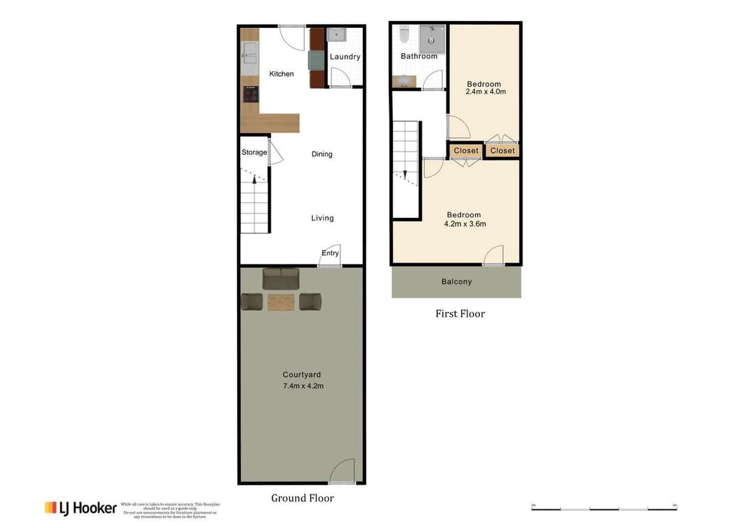 Floorplan of Homely townhouse listing, 1/42 Benabrow Avenue, Bongaree QLD 4507