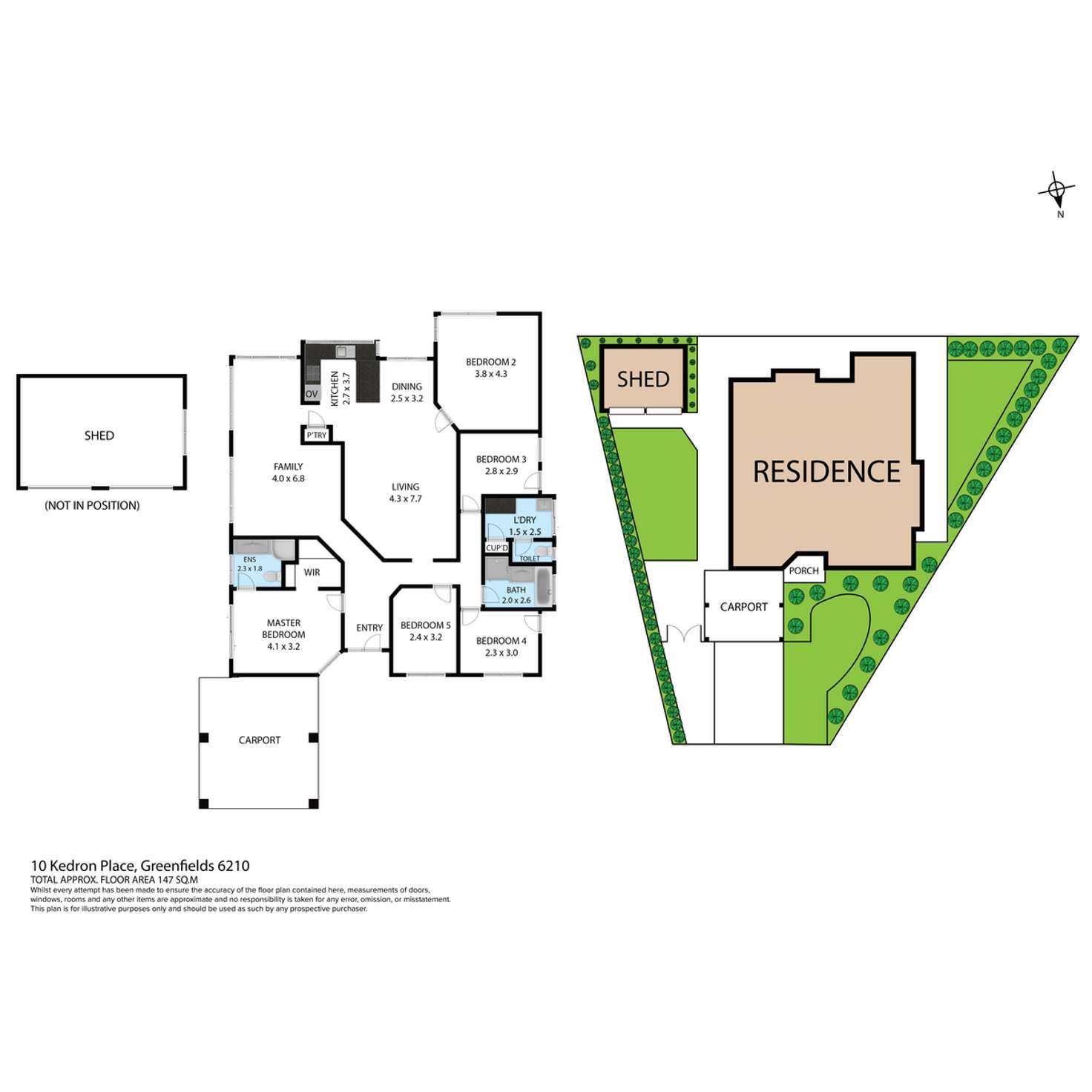 Floorplan of Homely house listing, 10 Kedron Place, Greenfields WA 6210