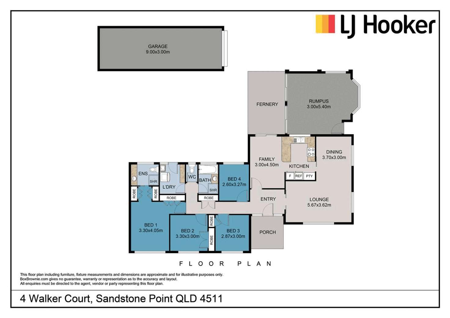 Floorplan of Homely house listing, 4 Walker Court, Banksia Beach QLD 4507