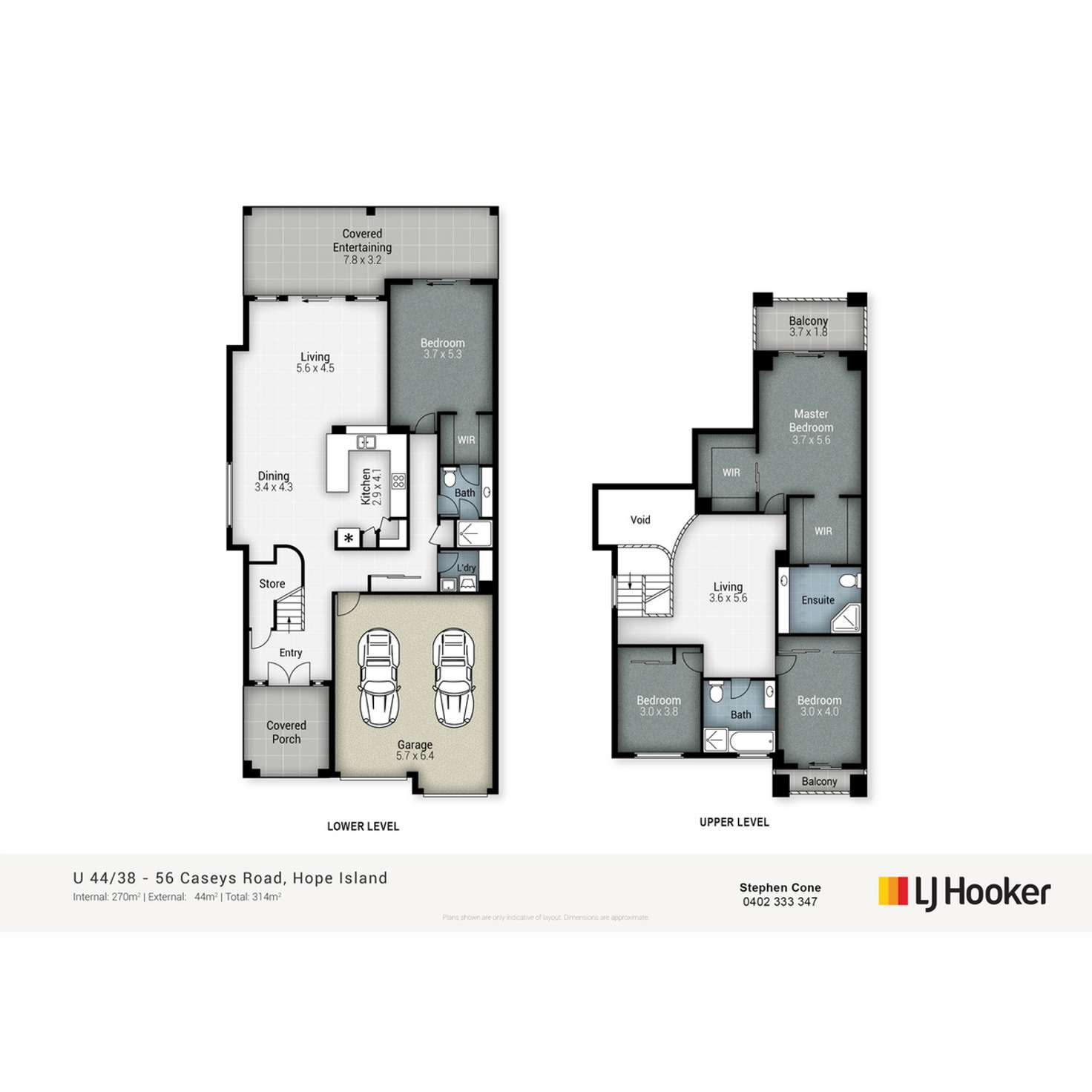 Floorplan of Homely villa listing, 44/38-56 Caseys Road, Hope Island QLD 4212