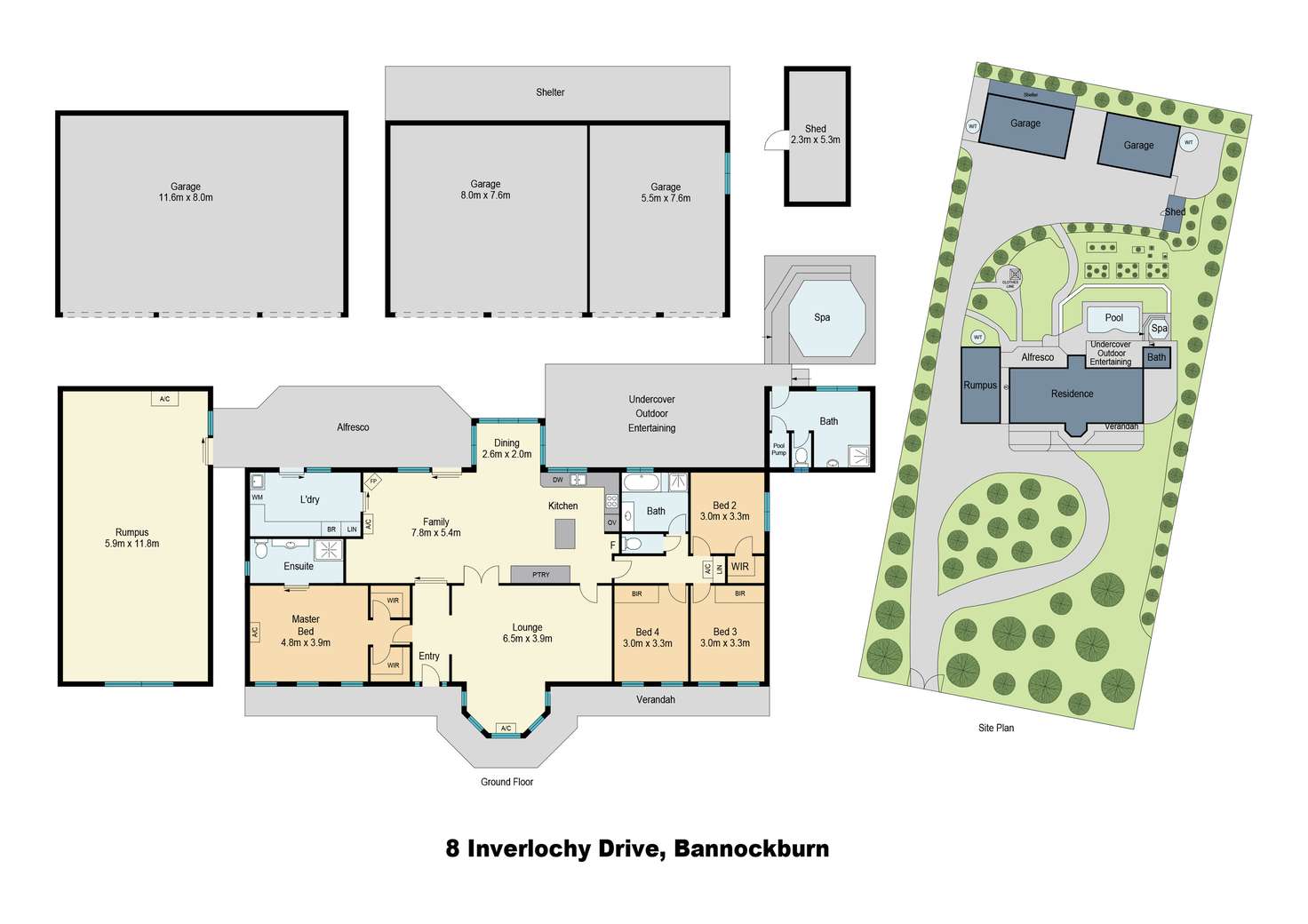 Floorplan of Homely house listing, 8 Inverlochy Drive, Bannockburn VIC 3331