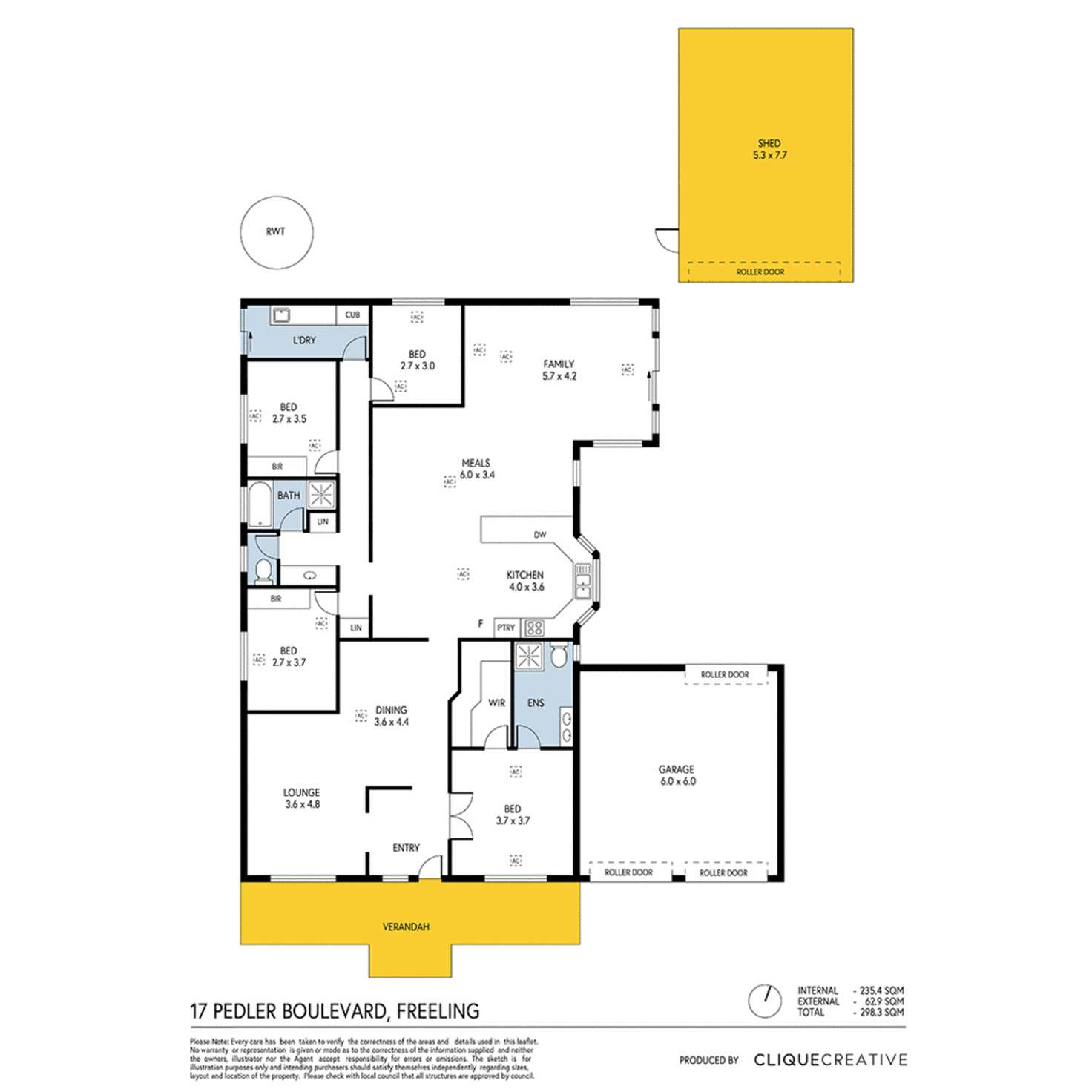 Floorplan of Homely house listing, 17 Pedler Boulevard, Freeling SA 5372