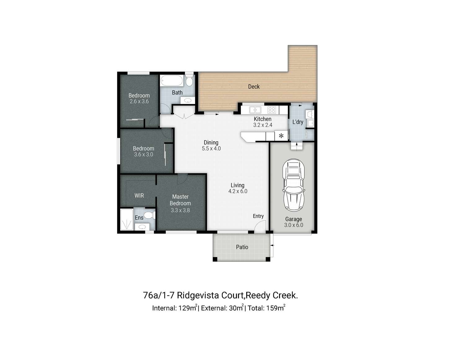 Floorplan of Homely townhouse listing, 76A/1-7 Ridgevista Court, Reedy Creek QLD 4227
