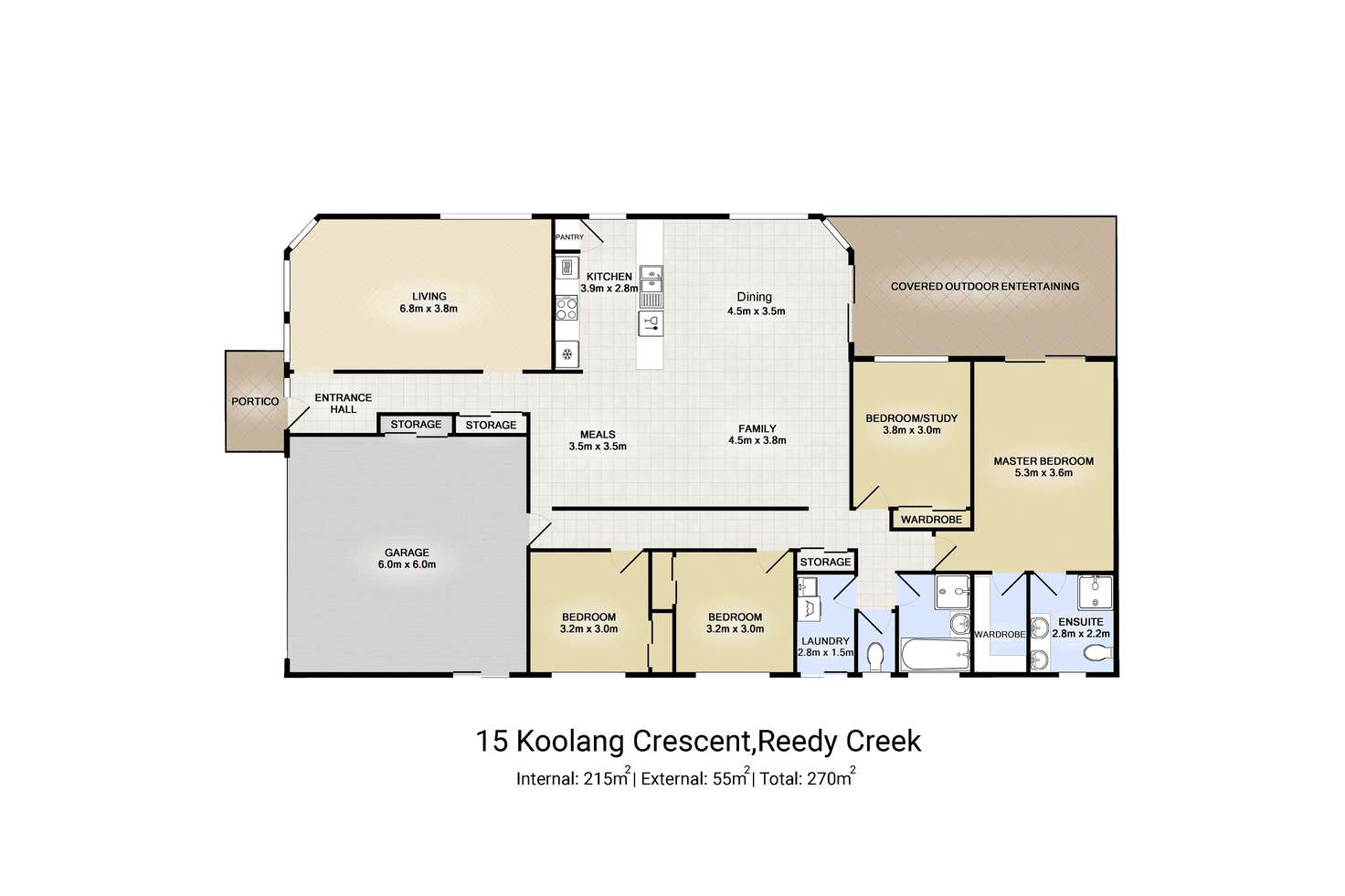 Floorplan of Homely house listing, 15 Koolang Crescent, Reedy Creek QLD 4227