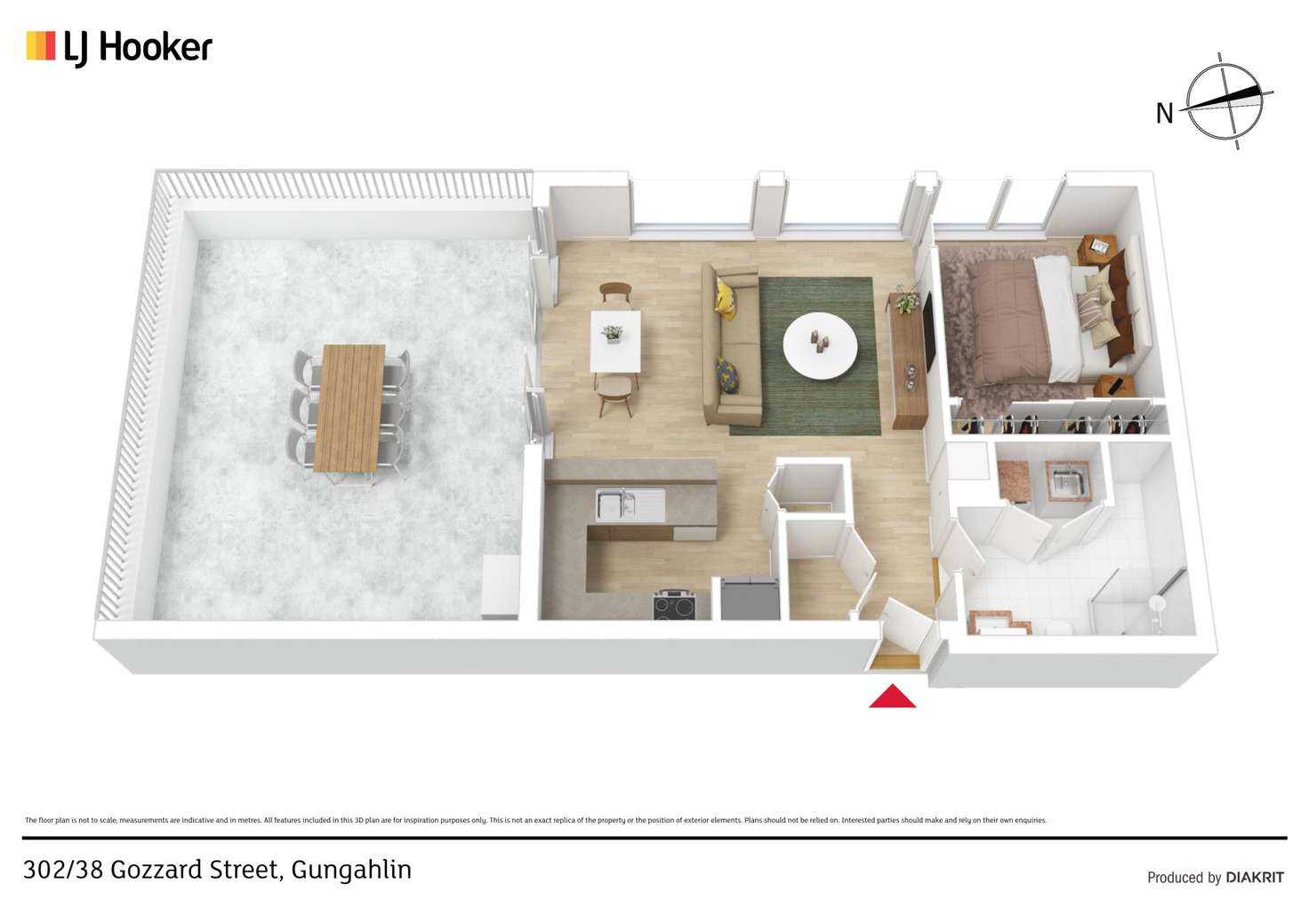 Floorplan of Homely apartment listing, 302/38 Gozzard Street, Gungahlin ACT 2912