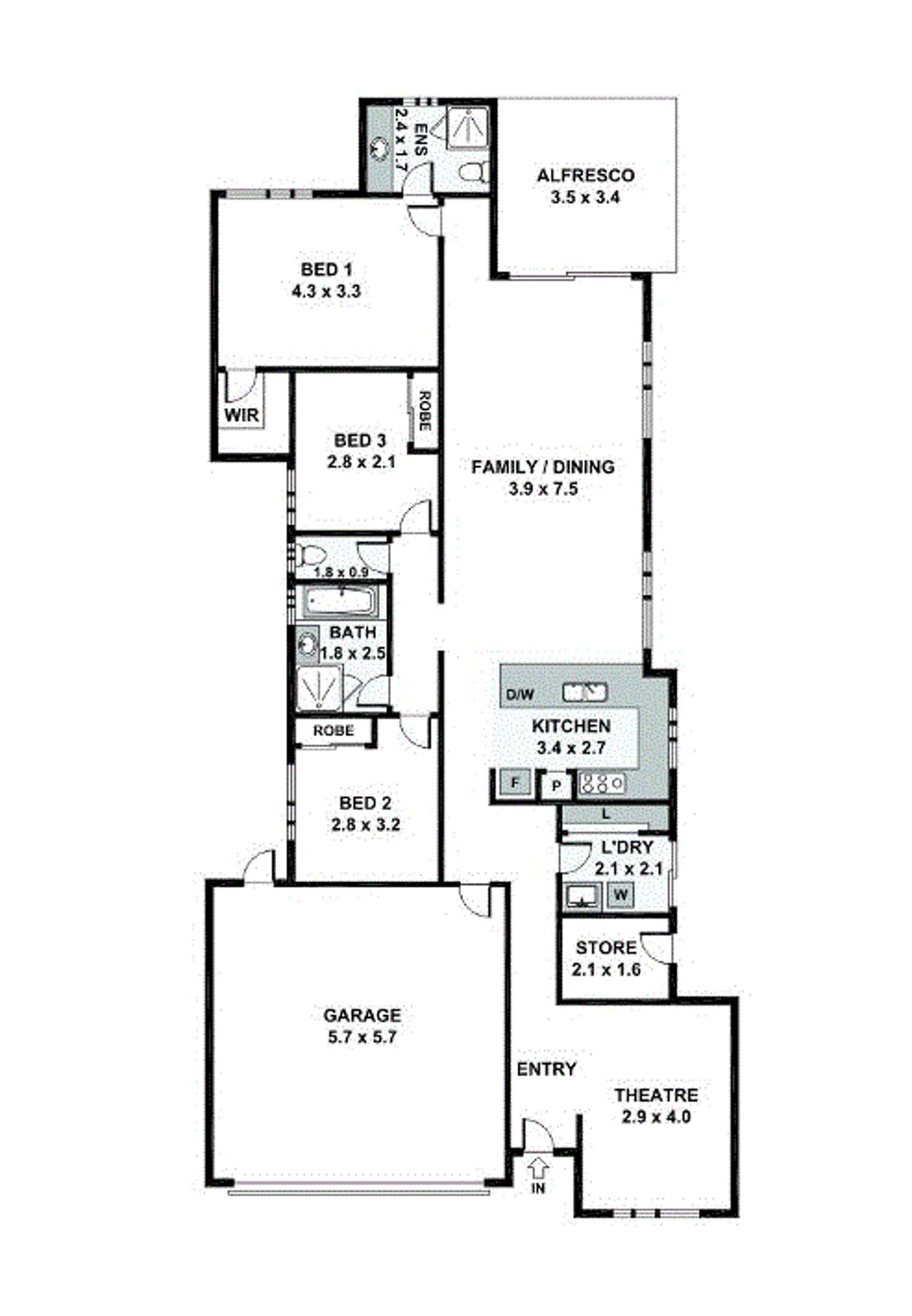 Floorplan of Homely house listing, 92 George Way, Cannington WA 6107