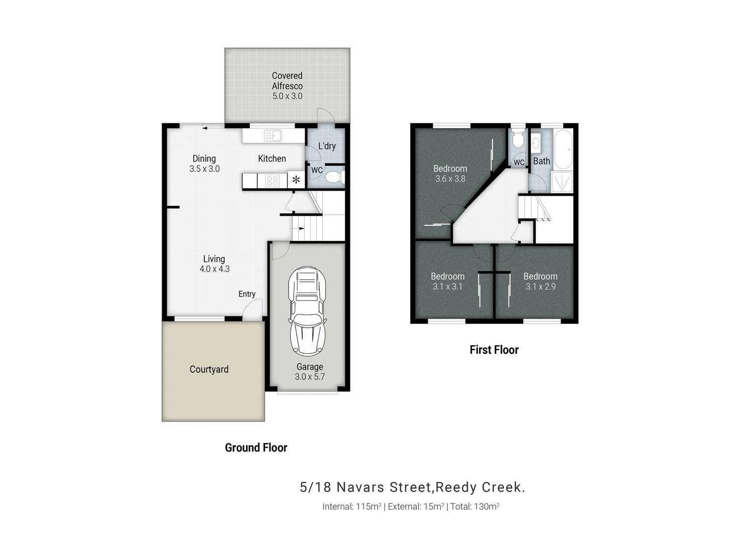 Floorplan of Homely townhouse listing, 5/18 Navars Street, Reedy Creek QLD 4227
