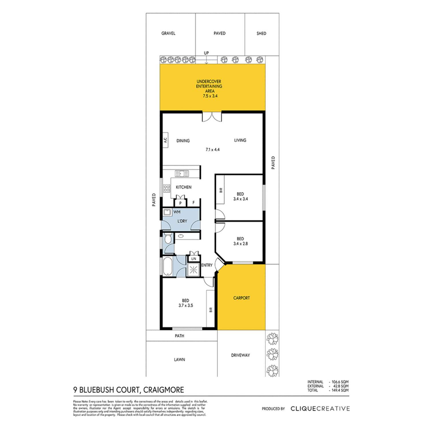 Floorplan of Homely house listing, 9 Bluebush Court, Craigmore SA 5114