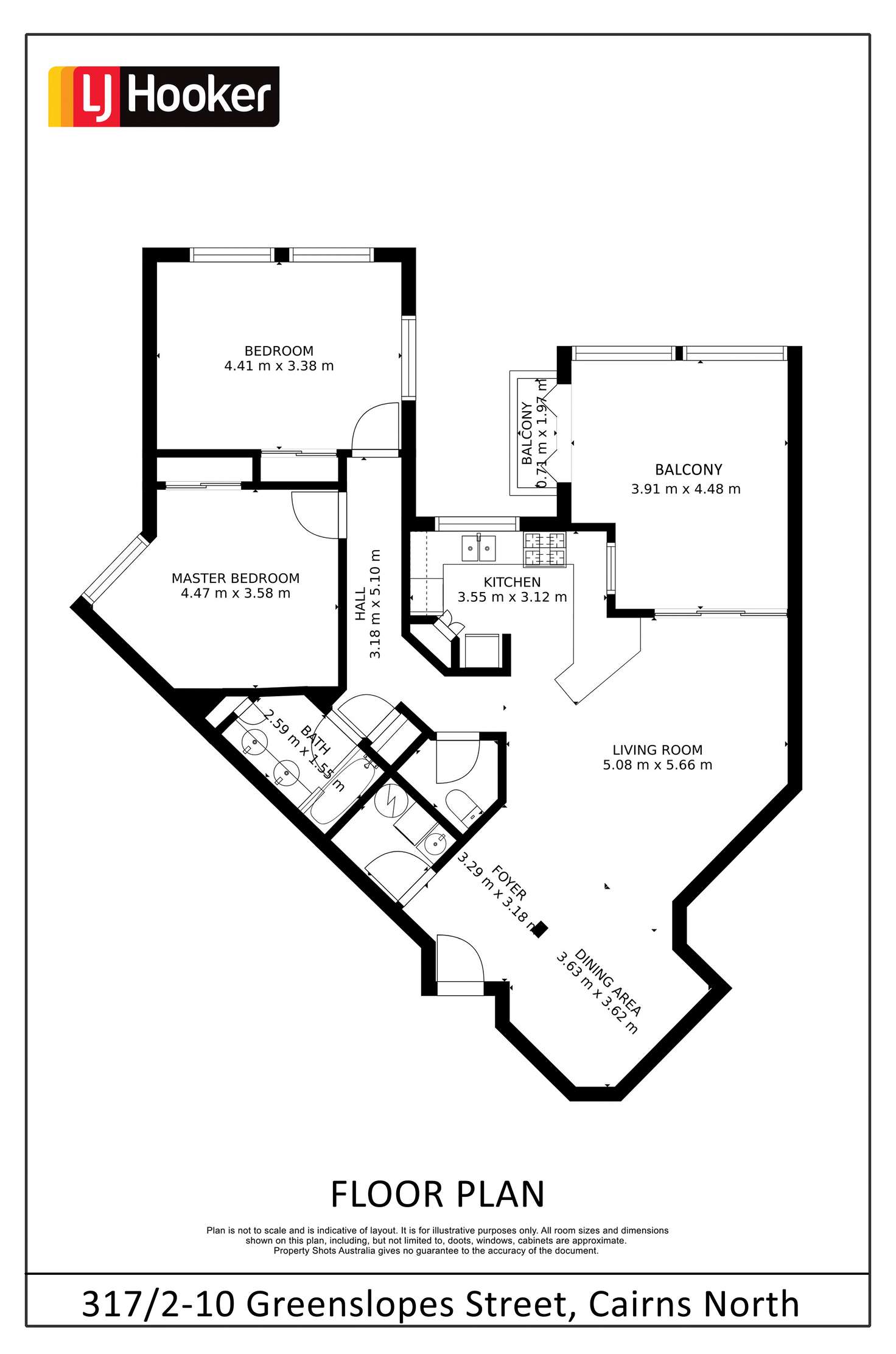 Floorplan of Homely apartment listing, 317/2-10 Greenslopes Street, Cairns North QLD 4870