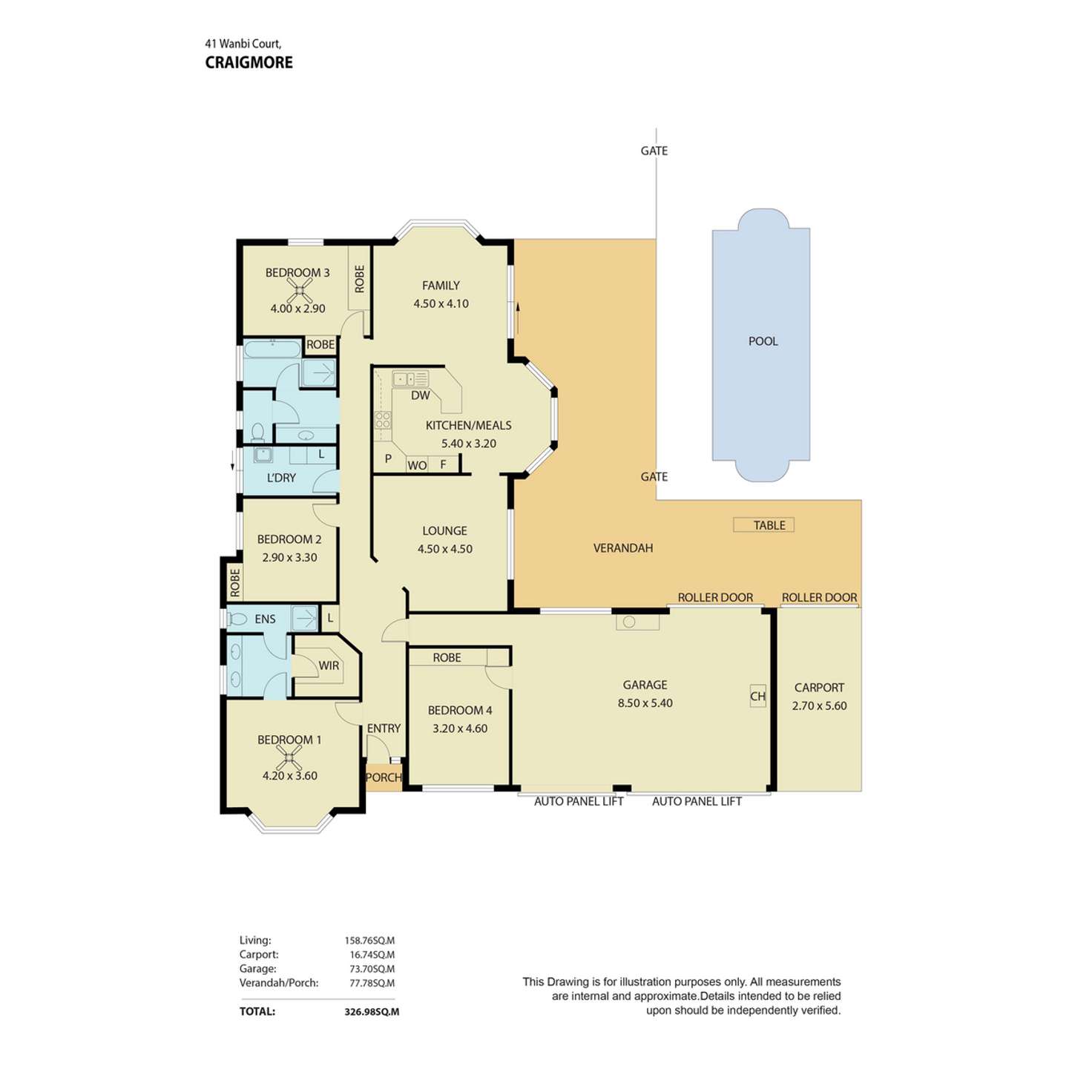 Floorplan of Homely house listing, 41 Wanbi Court, Craigmore SA 5114