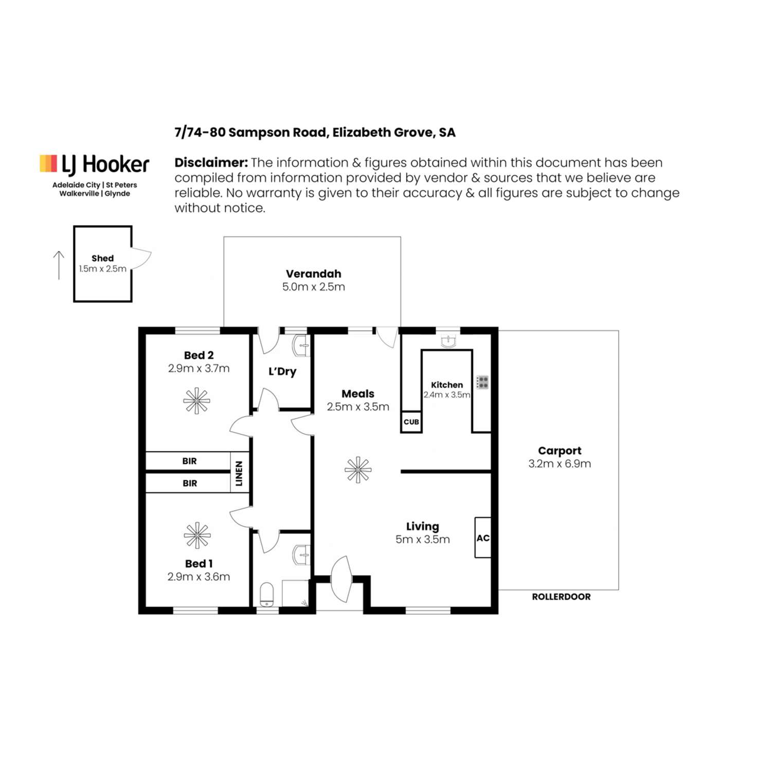 Floorplan of Homely unit listing, 7/74-80 Sampson Road, Elizabeth Grove SA 5112