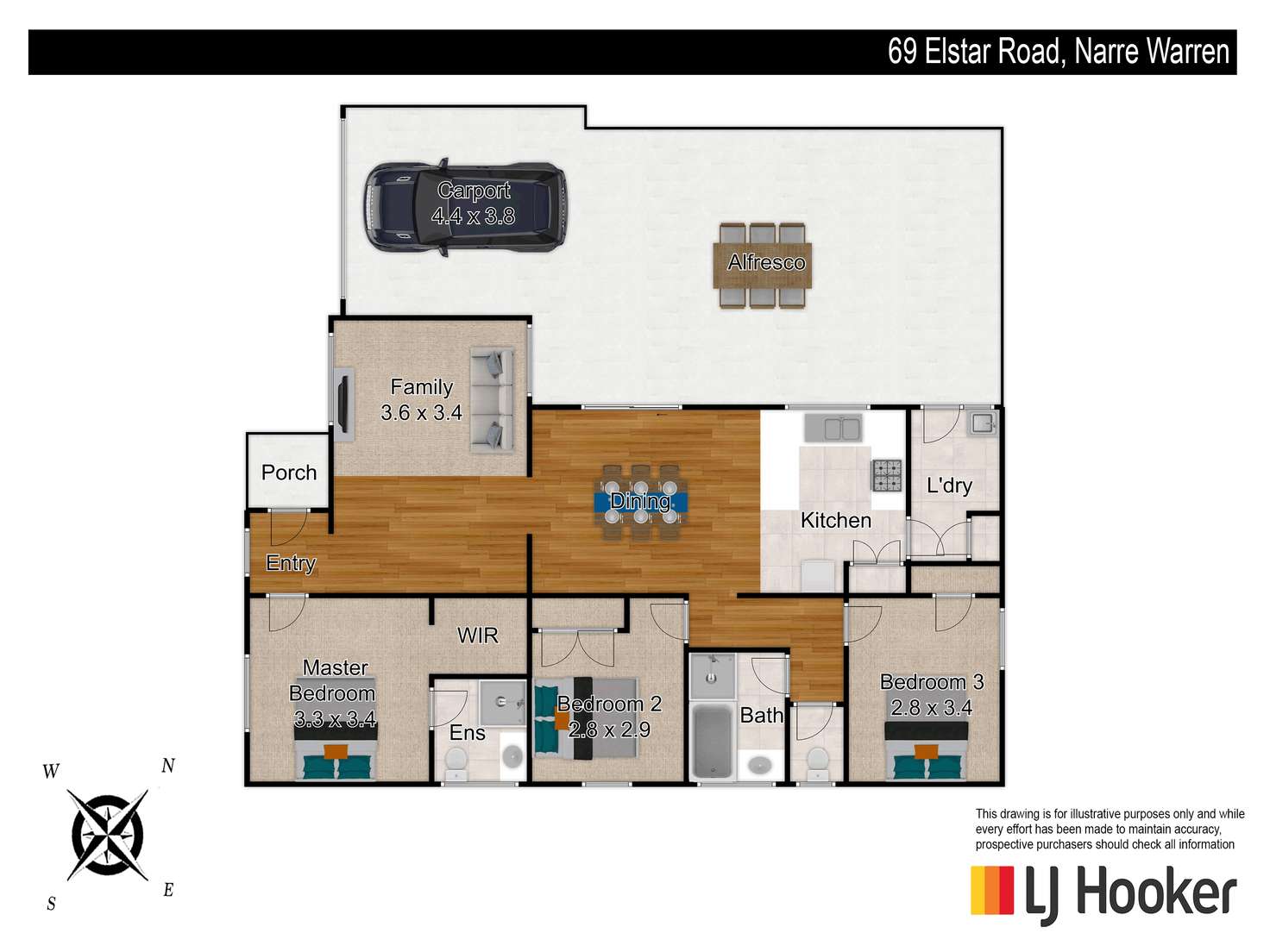 Floorplan of Homely house listing, 69 Elstar Road, Narre Warren VIC 3805