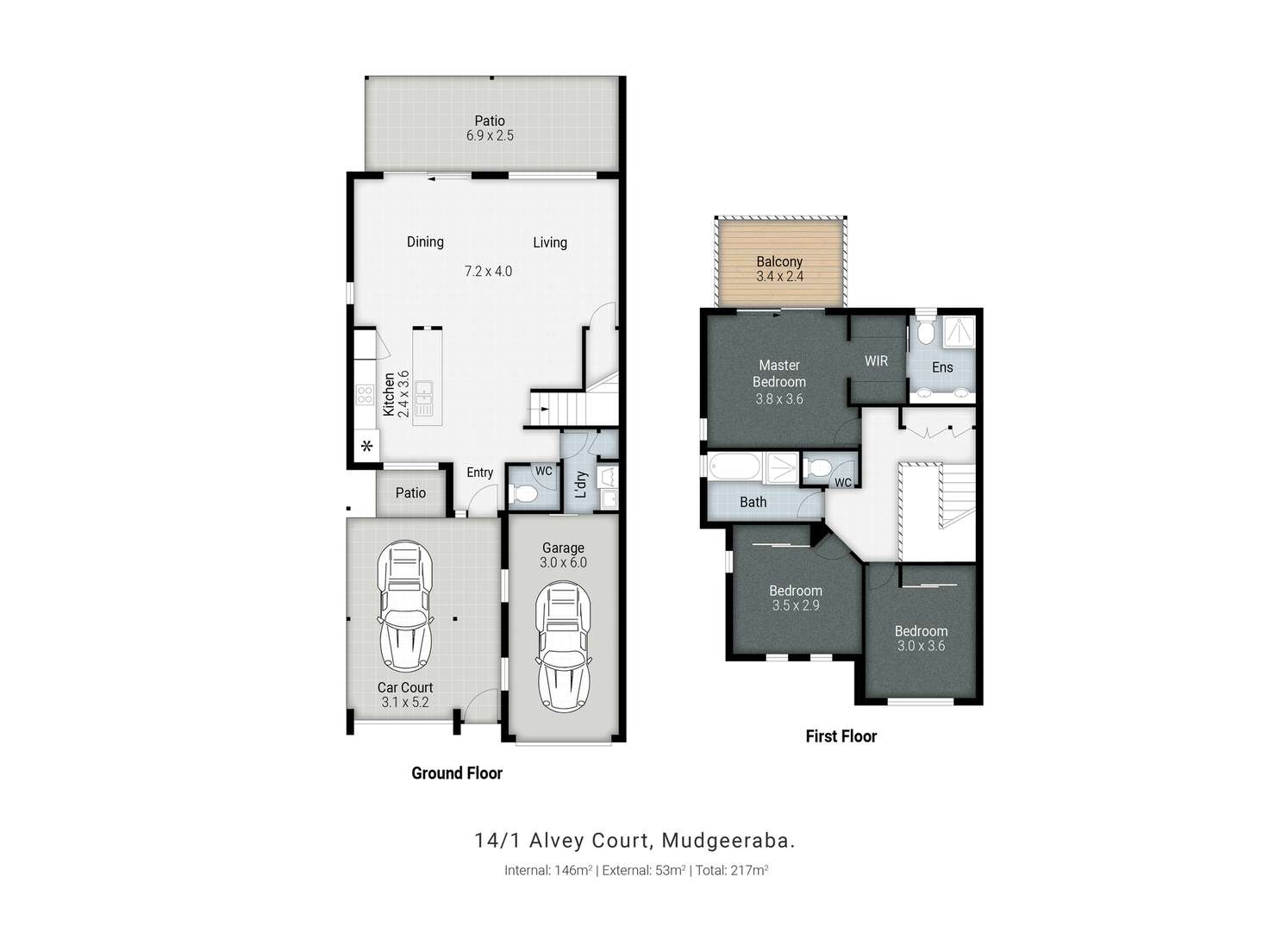 Floorplan of Homely townhouse listing, 14/1 Alvey Court, Mudgeeraba QLD 4213