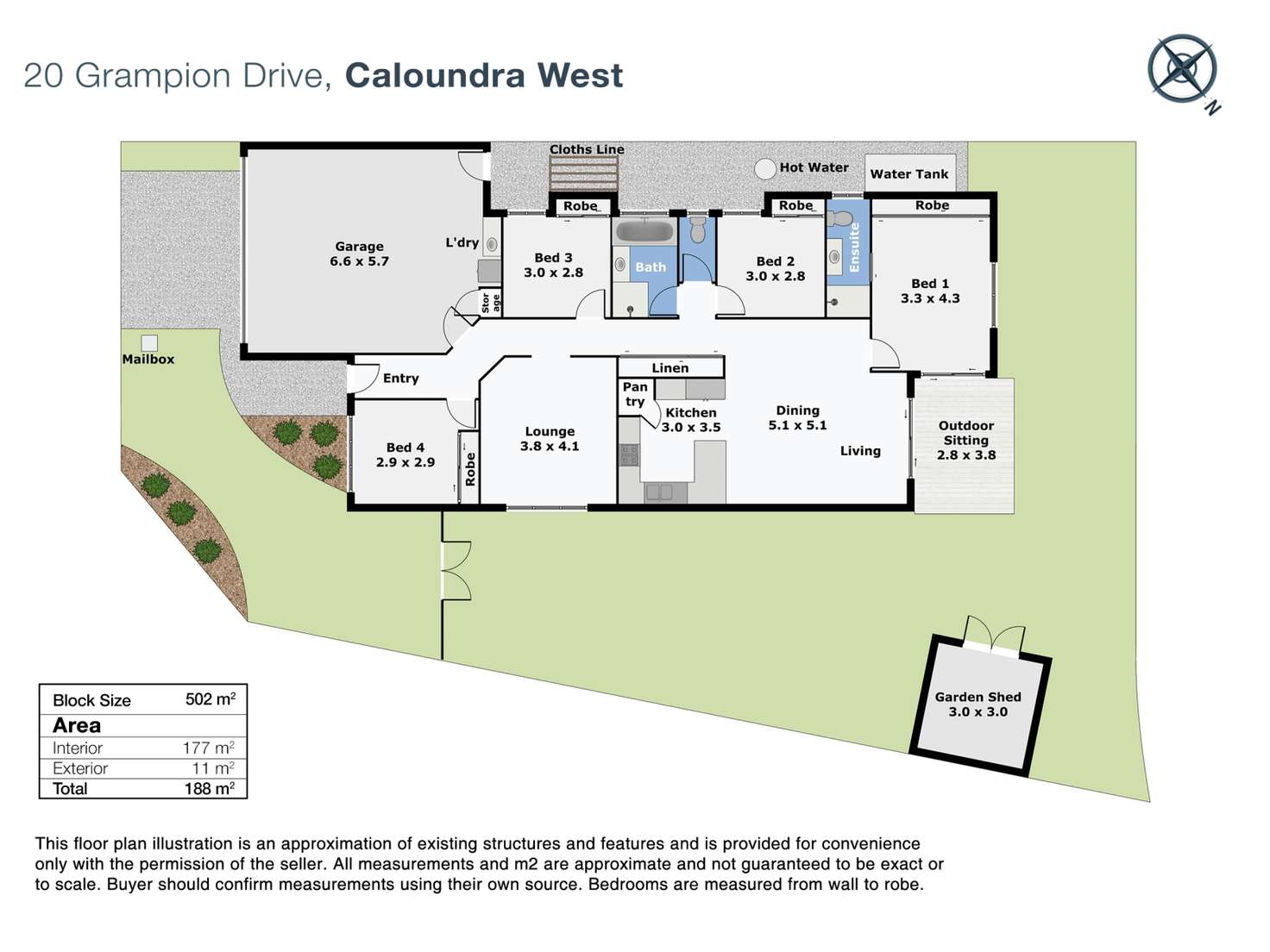 Floorplan of Homely house listing, 20 Grampion Drive, Caloundra West QLD 4551