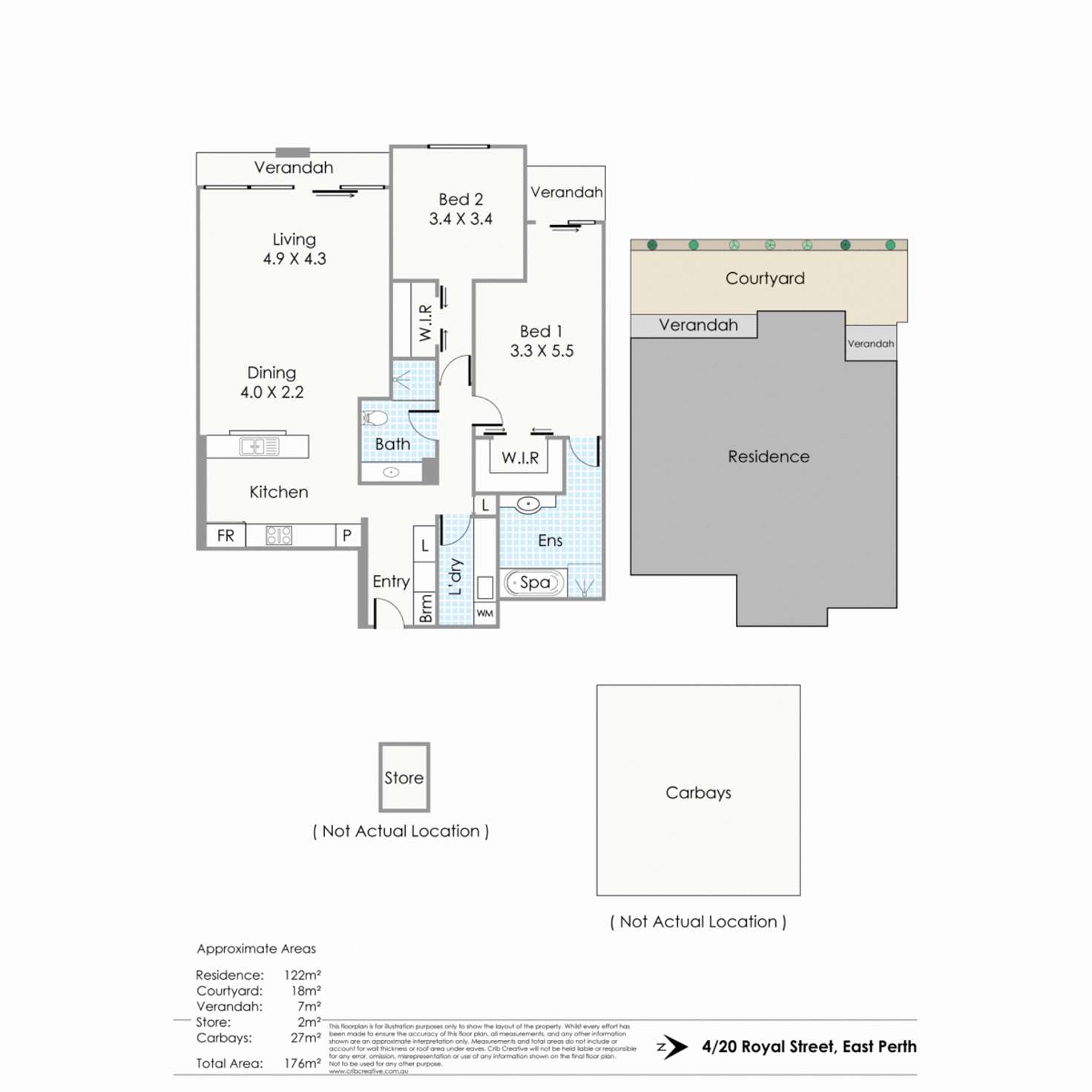 Floorplan of Homely apartment listing, 4/20 Royal Street, East Perth WA 6004
