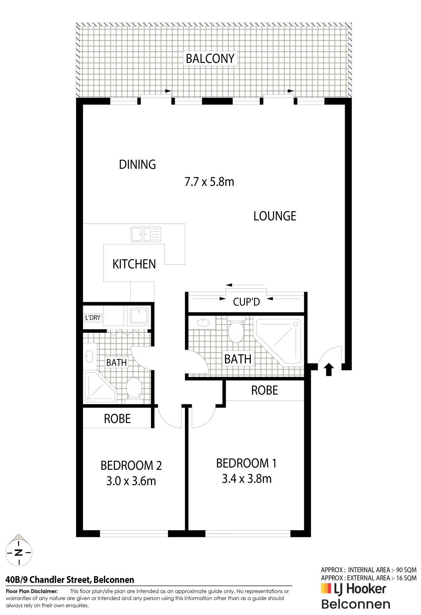 Floorplan of Homely apartment listing, 40B/9 Chandler Street, Belconnen ACT 2617