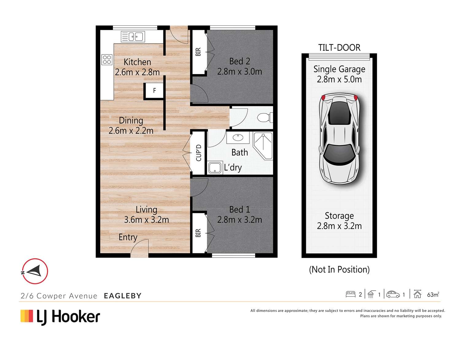 Floorplan of Homely house listing, Unit 2/6 Cowper Avenue, Eagleby QLD 4207