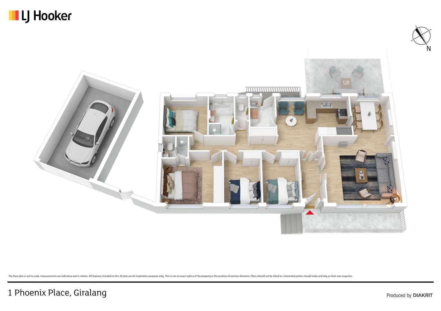 Floorplan of Homely house listing, 1 Phoenix Place, Giralang ACT 2617