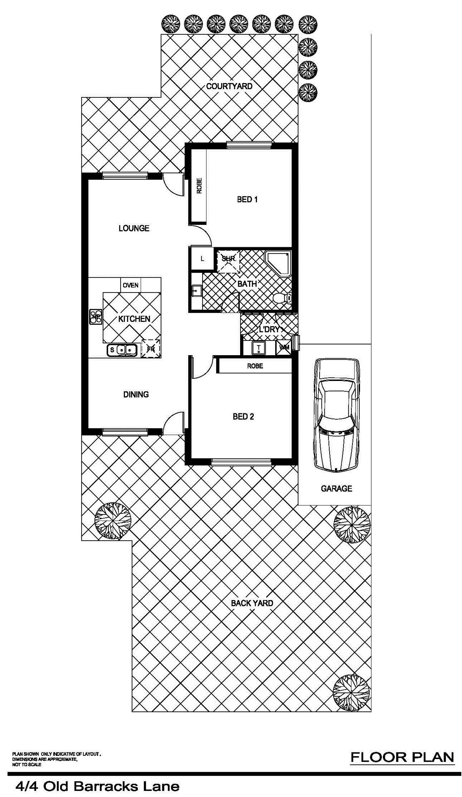Floorplan of Homely unit listing, 4/4 Old Barracks Lane, Young NSW 2594