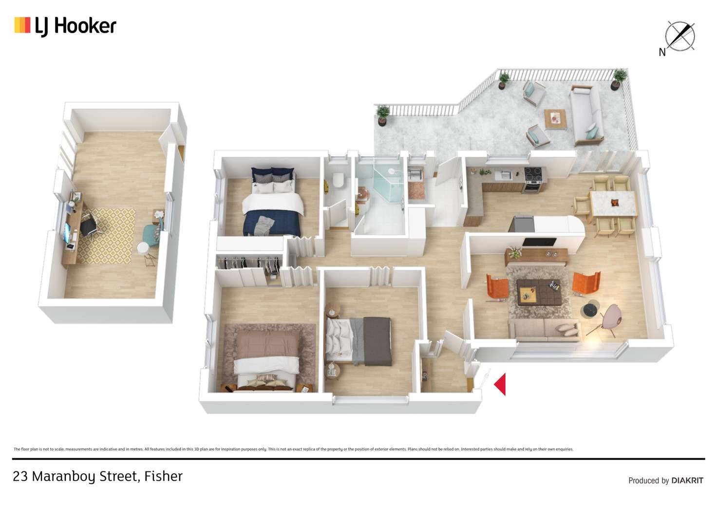 Floorplan of Homely house listing, 23 Maranboy Street, Fisher ACT 2611
