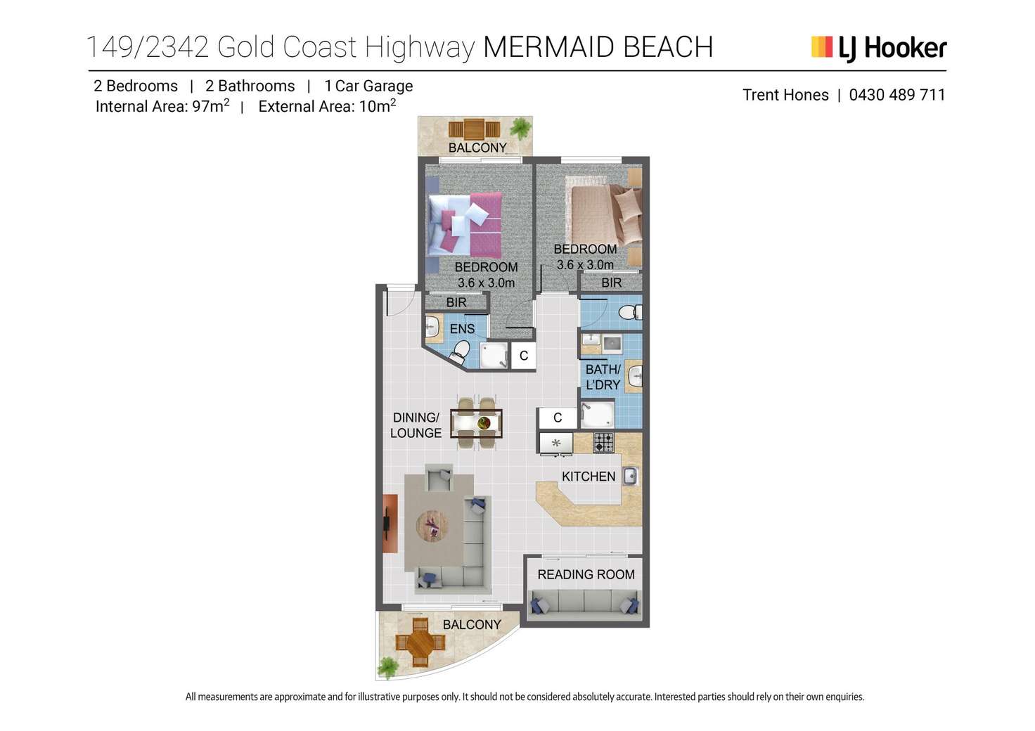 Floorplan of Homely apartment listing, 149/2342-2358 Gold Coast Highway, Mermaid Beach QLD 4218