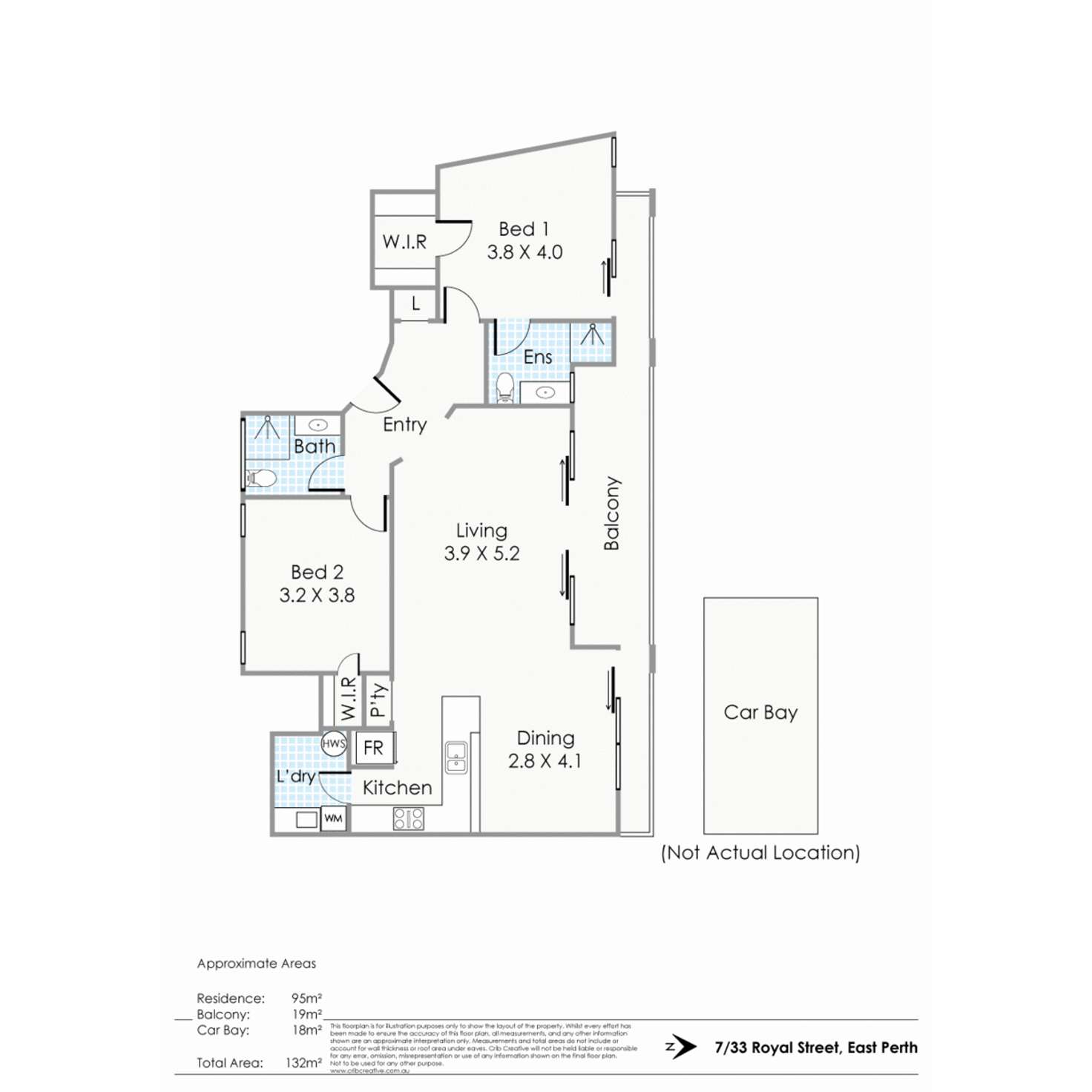 Floorplan of Homely apartment listing, 7/33 Royal Street, East Perth WA 6004