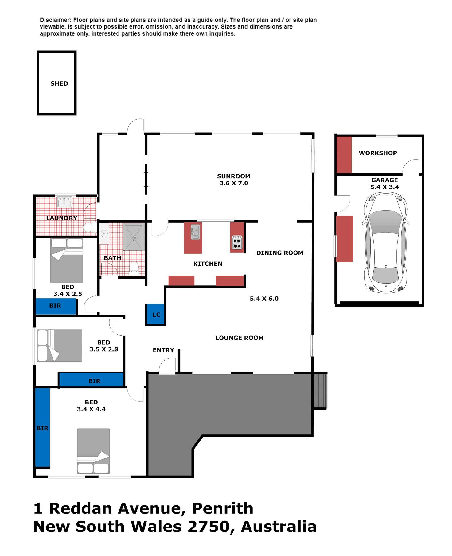 Floorplan of Homely house listing, 1 Reddan Avenue, Penrith NSW 2750