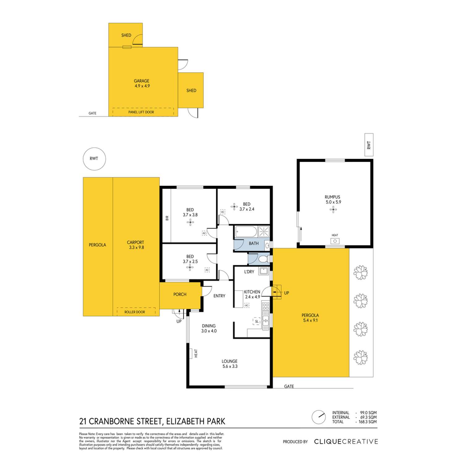 Floorplan of Homely house listing, 21 Cranborne Street, Elizabeth Park SA 5113