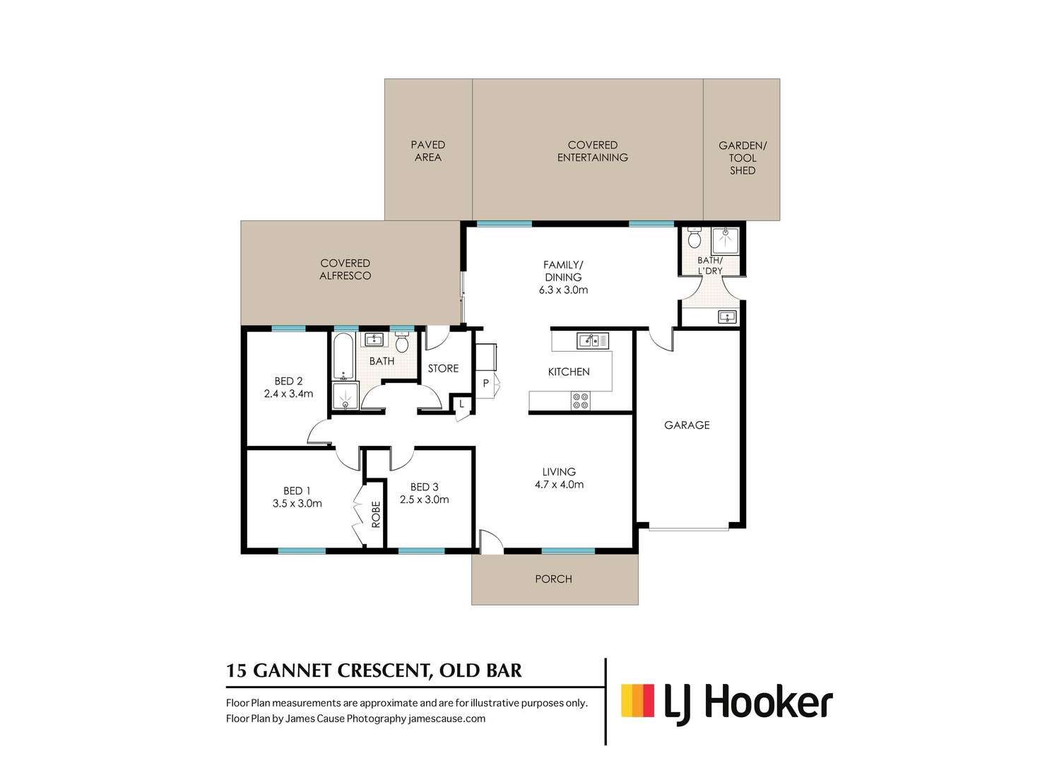 Floorplan of Homely house listing, 15 Gannet Crescent, Old Bar NSW 2430