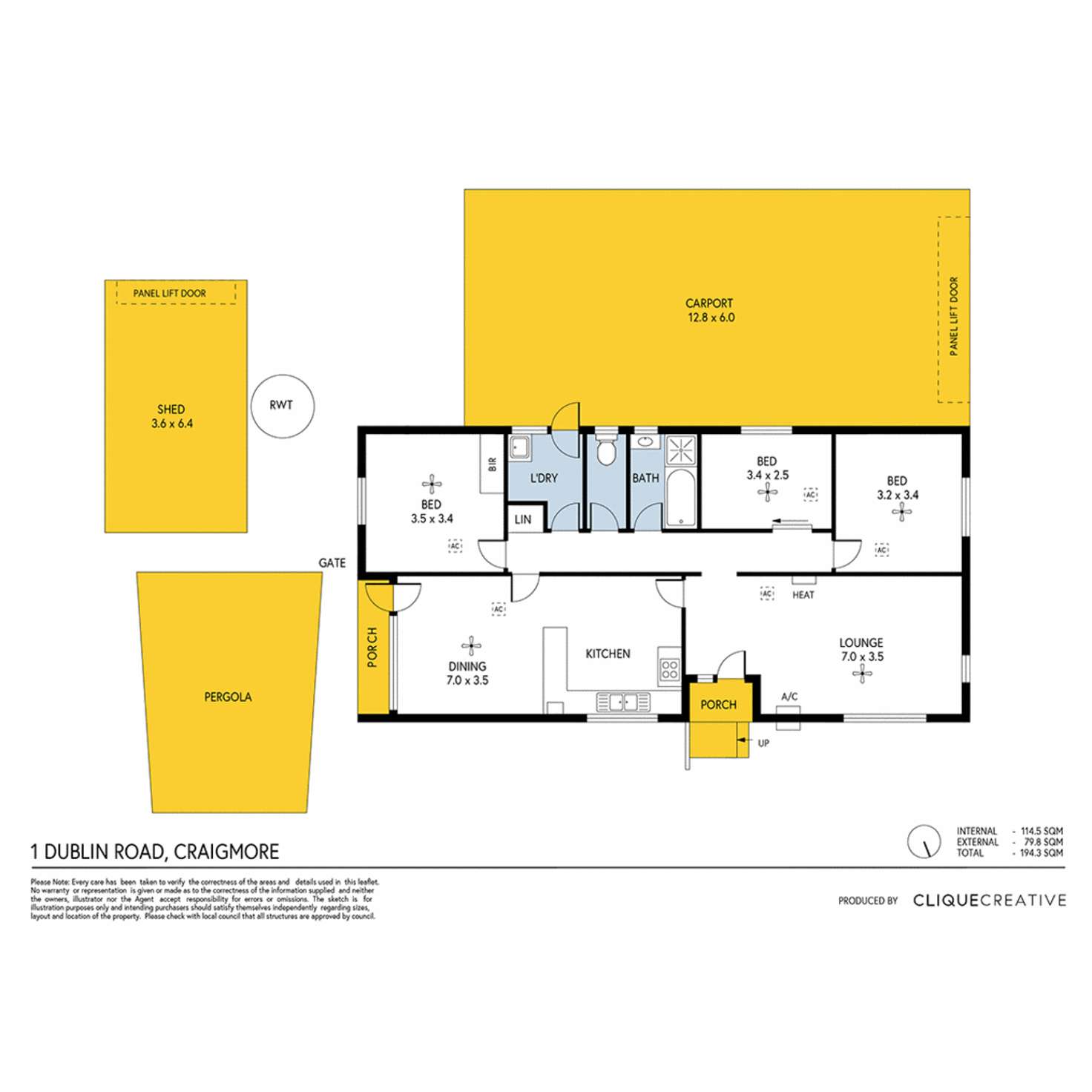 Floorplan of Homely house listing, 1 Dublin Street, Craigmore SA 5114