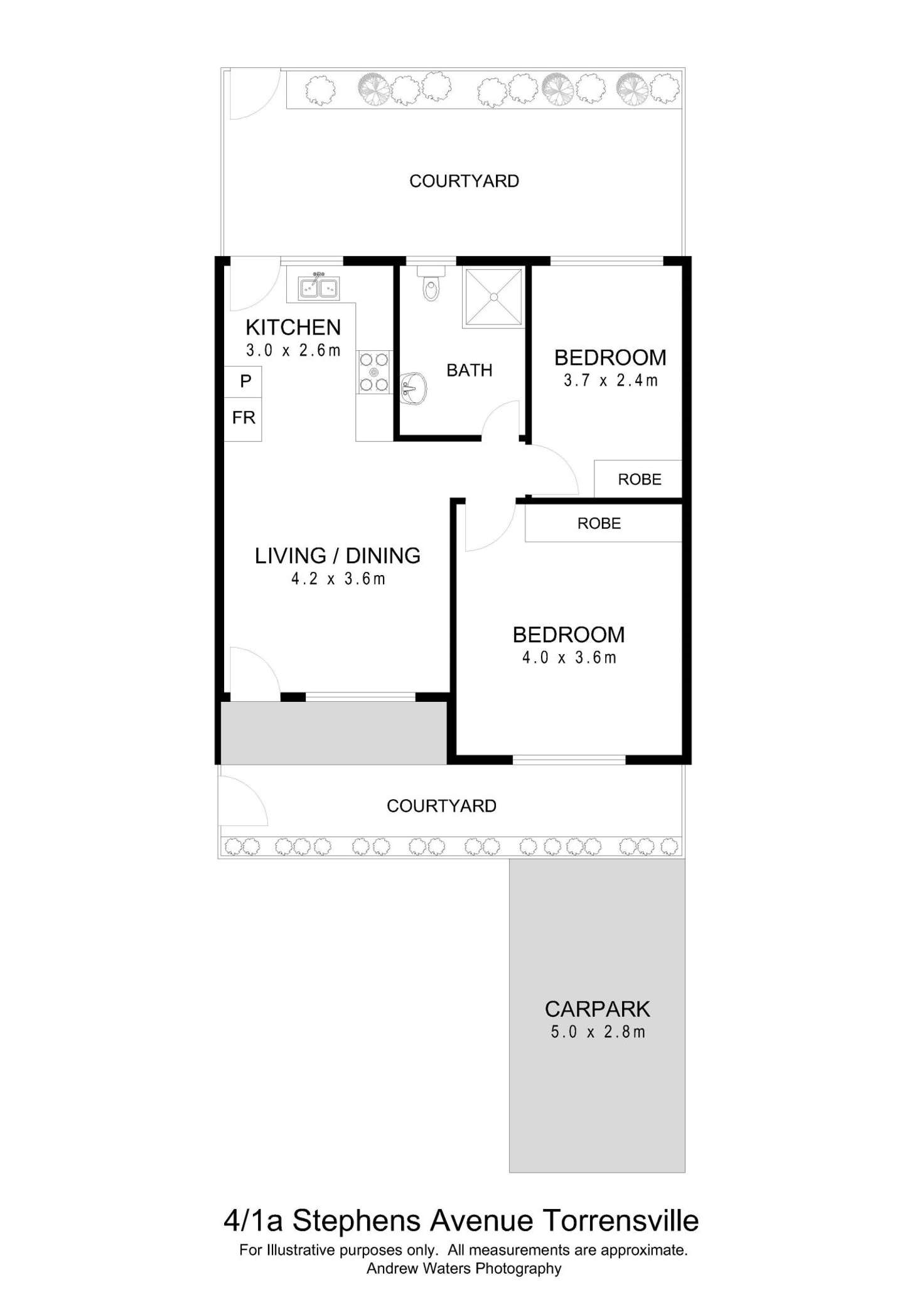 Floorplan of Homely apartment listing, 4/1a Stephens Avenue, Torrensville SA 5031