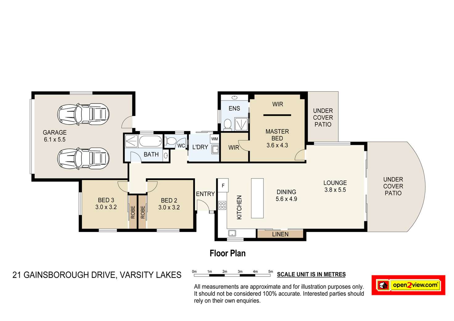 Floorplan of Homely house listing, 21 Gainsborough Drive, Varsity Lakes QLD 4227
