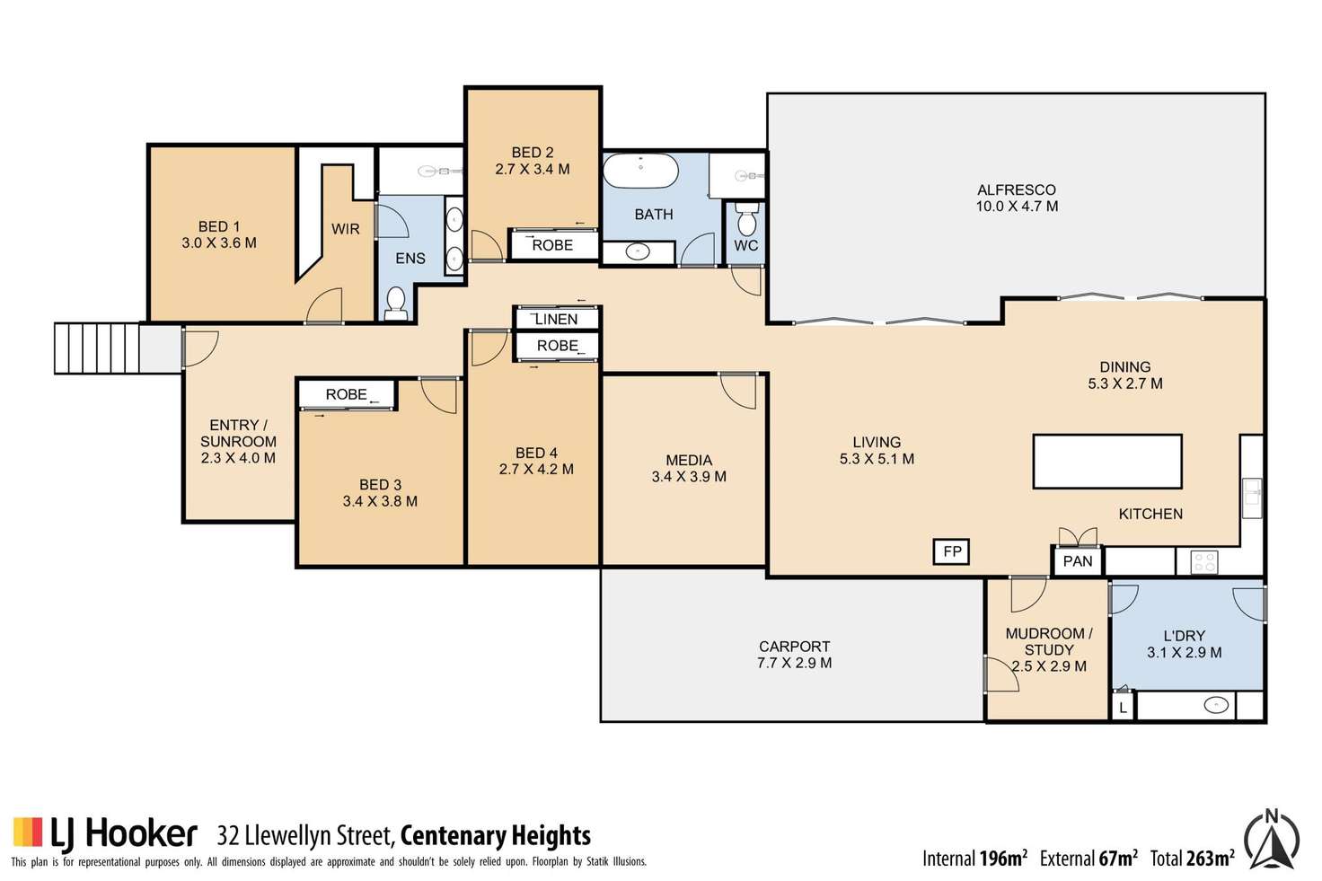Floorplan of Homely house listing, 32 Llewellyn Street, Centenary Heights QLD 4350