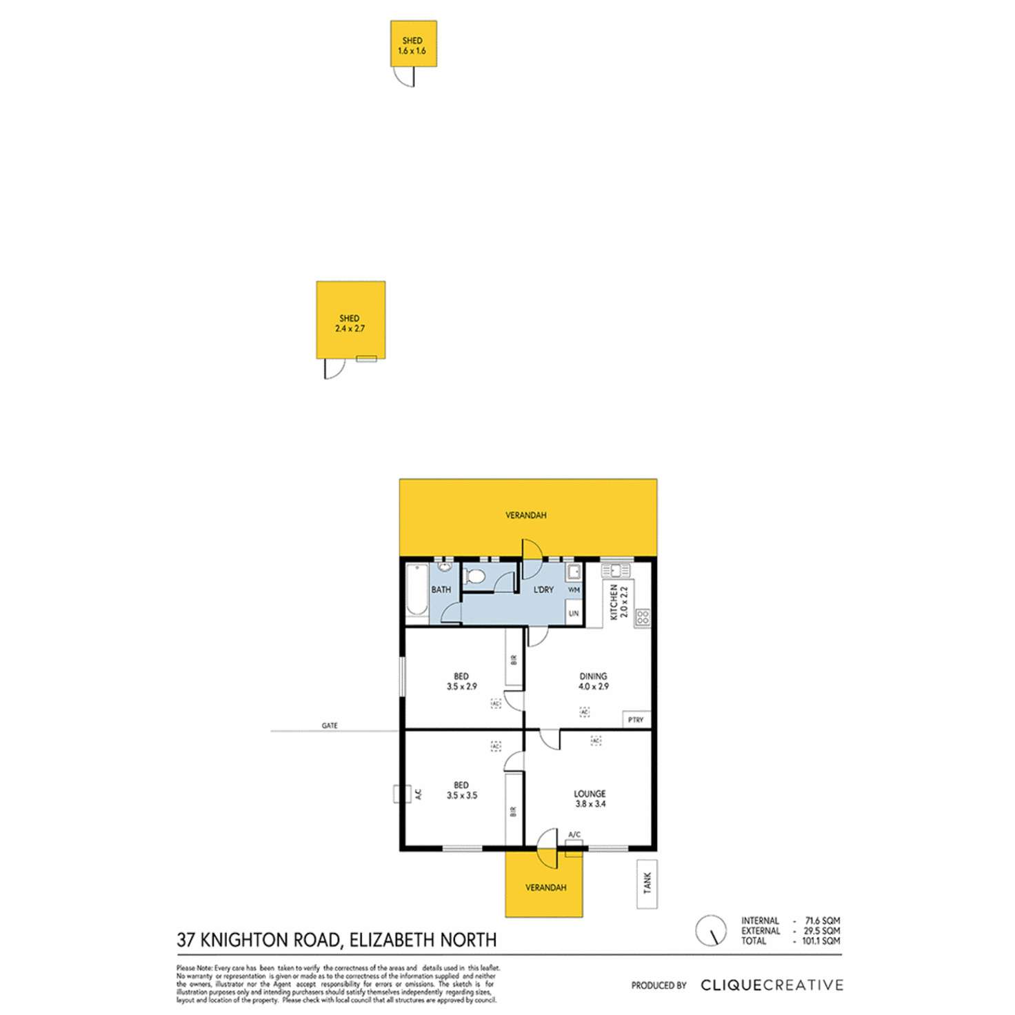 Floorplan of Homely house listing, 37 Knighton Road, Elizabeth North SA 5113