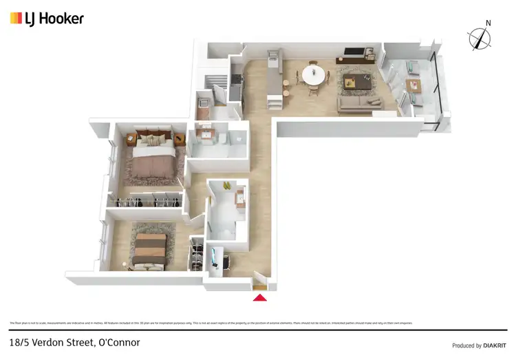 Floorplan of Homely apartment listing, 18/5 Verdon Street, O'connor ACT 2602