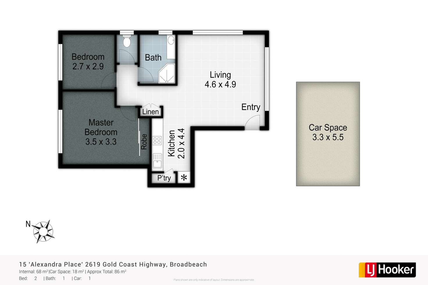 Floorplan of Homely unit listing, 15/35 Alexandra Avenue, Broadbeach QLD 4218