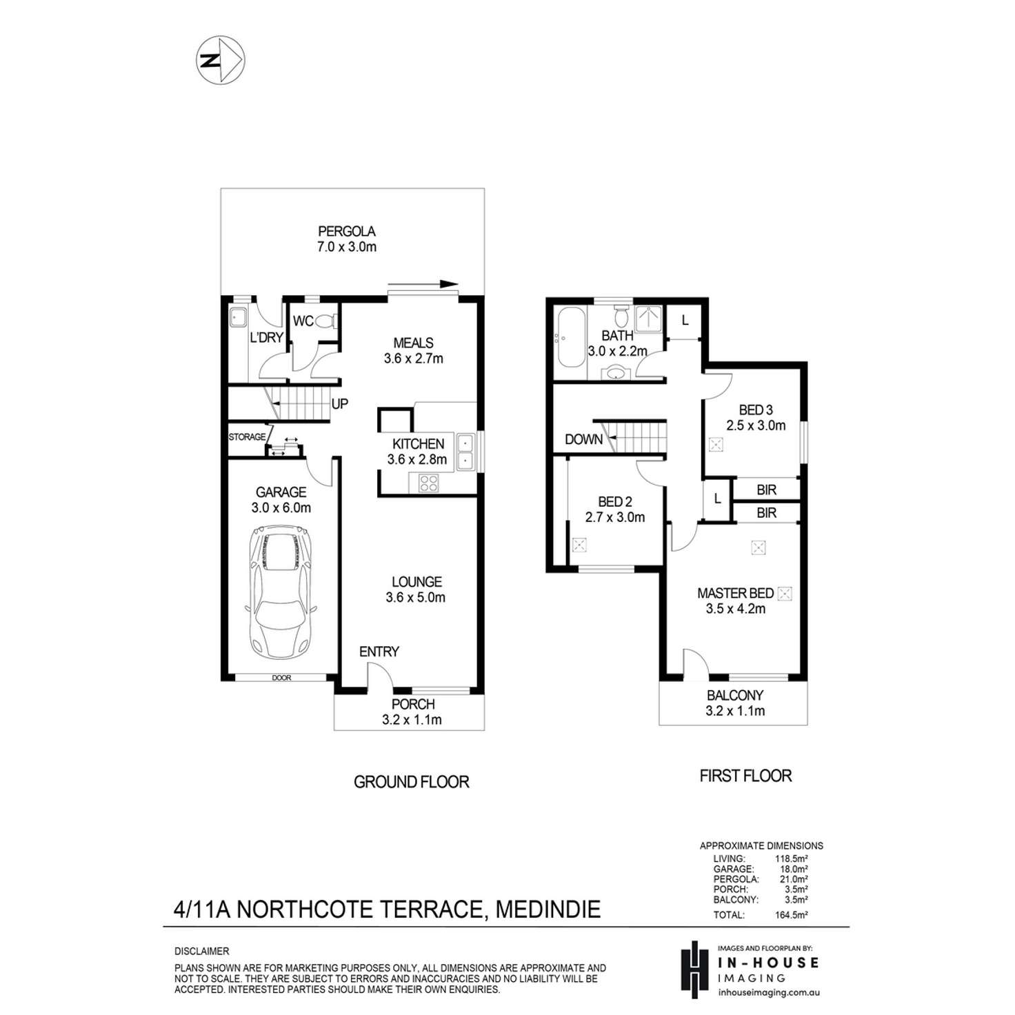 Floorplan of Homely townhouse listing, 4/11A Northcote Terrace, Medindie SA 5081