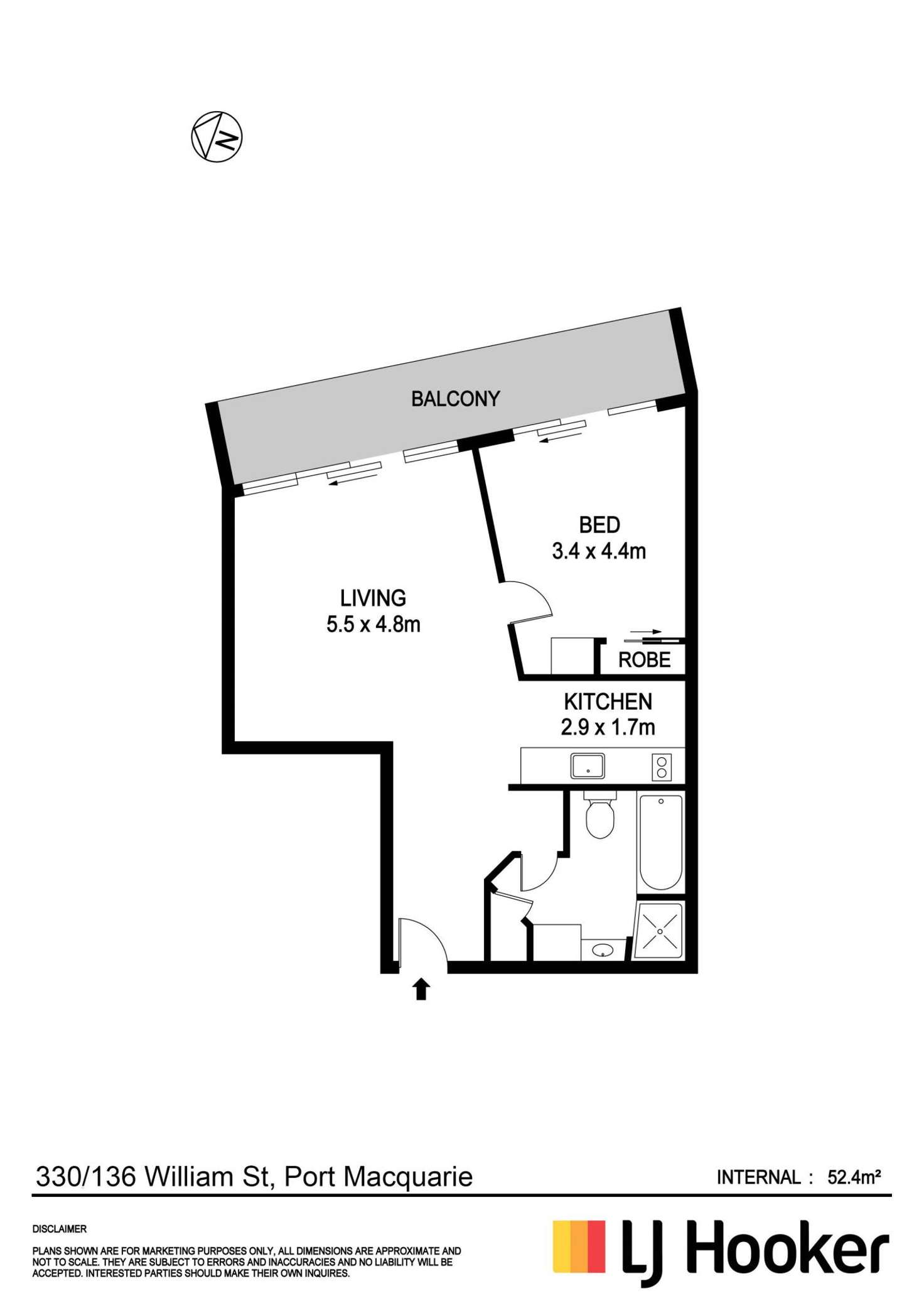 Floorplan of Homely apartment listing, 330/136 William Street, Port Macquarie NSW 2444