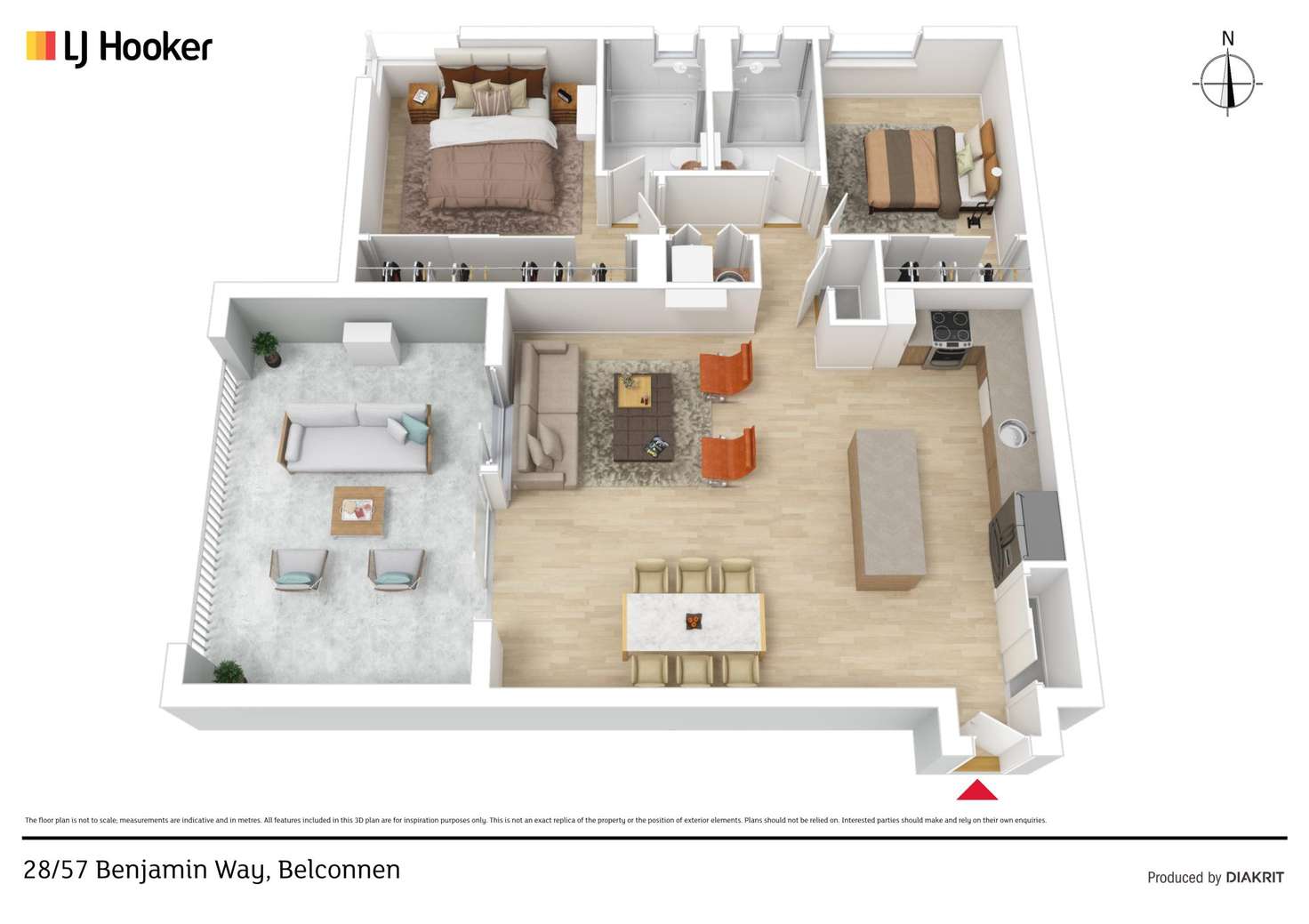 Floorplan of Homely apartment listing, 28/57 Benjamin Way, Belconnen ACT 2617