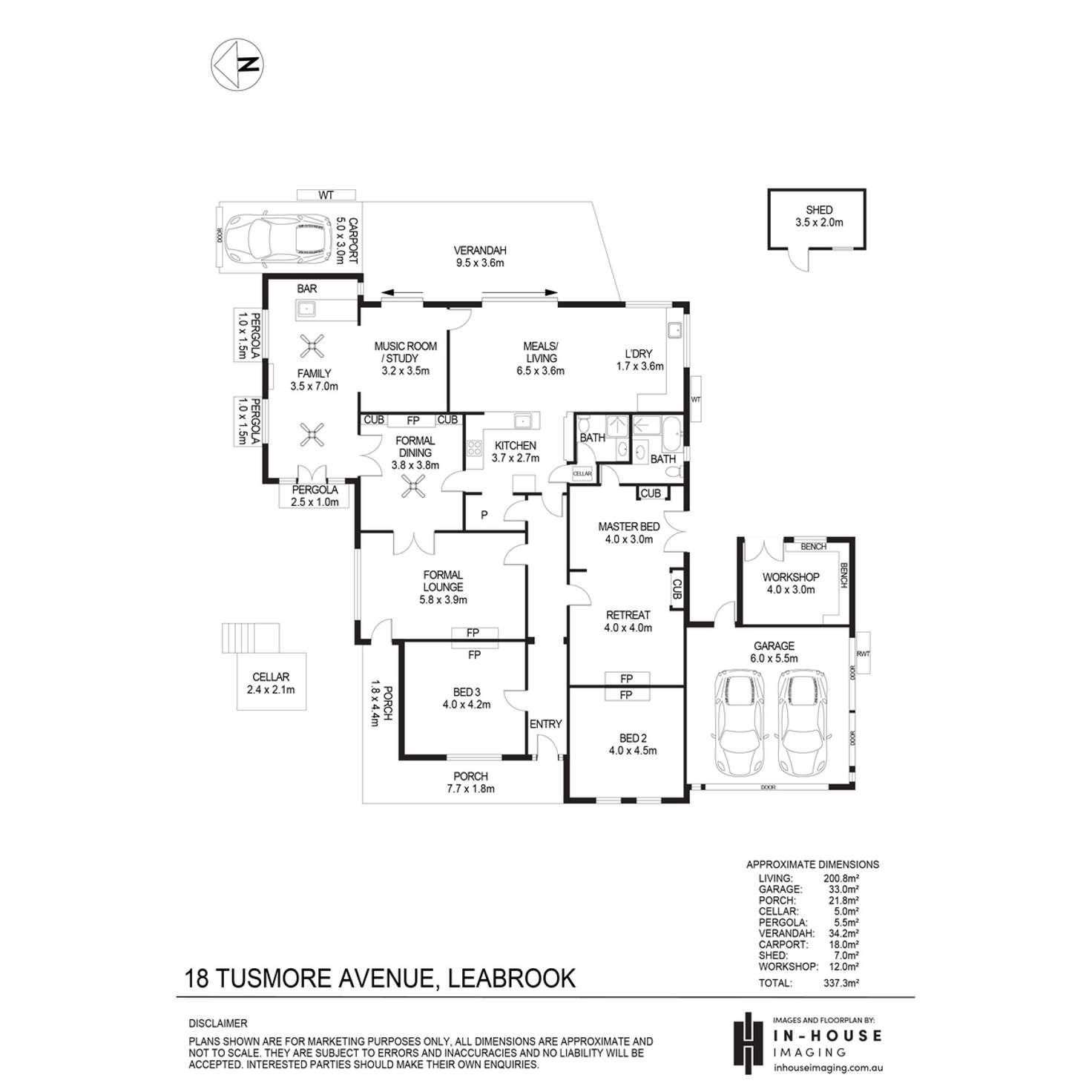Floorplan of Homely house listing, 18 Tusmore Avenue, Leabrook SA 5068