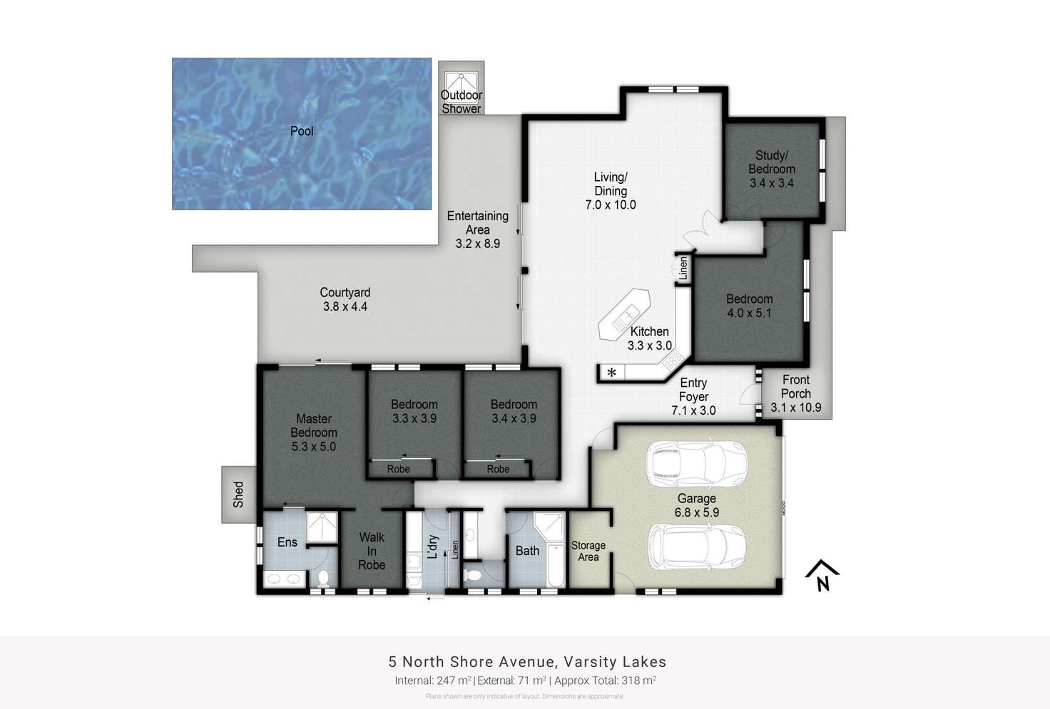 Floorplan of Homely house listing, 5 North Shore Avenue, Varsity Lakes QLD 4227
