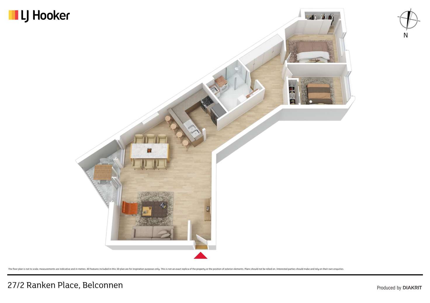 Floorplan of Homely unit listing, 27/2 Ranken Place, Belconnen ACT 2617