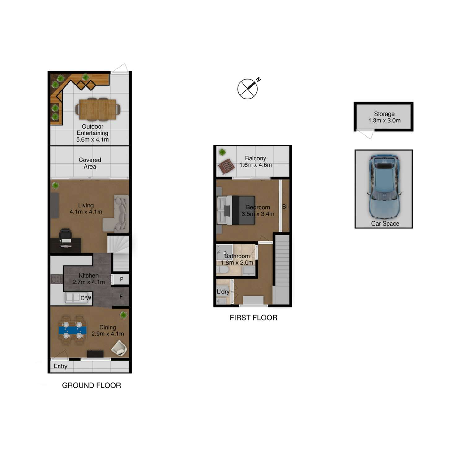 Floorplan of Homely townhouse listing, 69/39 Jerrabomberra Avenue, Narrabundah ACT 2604