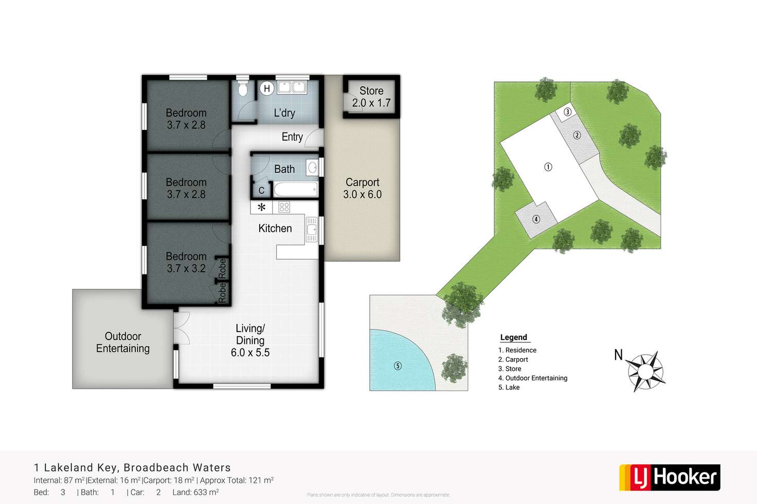 Floorplan of Homely house listing, 1 Lakeland Key, Broadbeach Waters QLD 4218