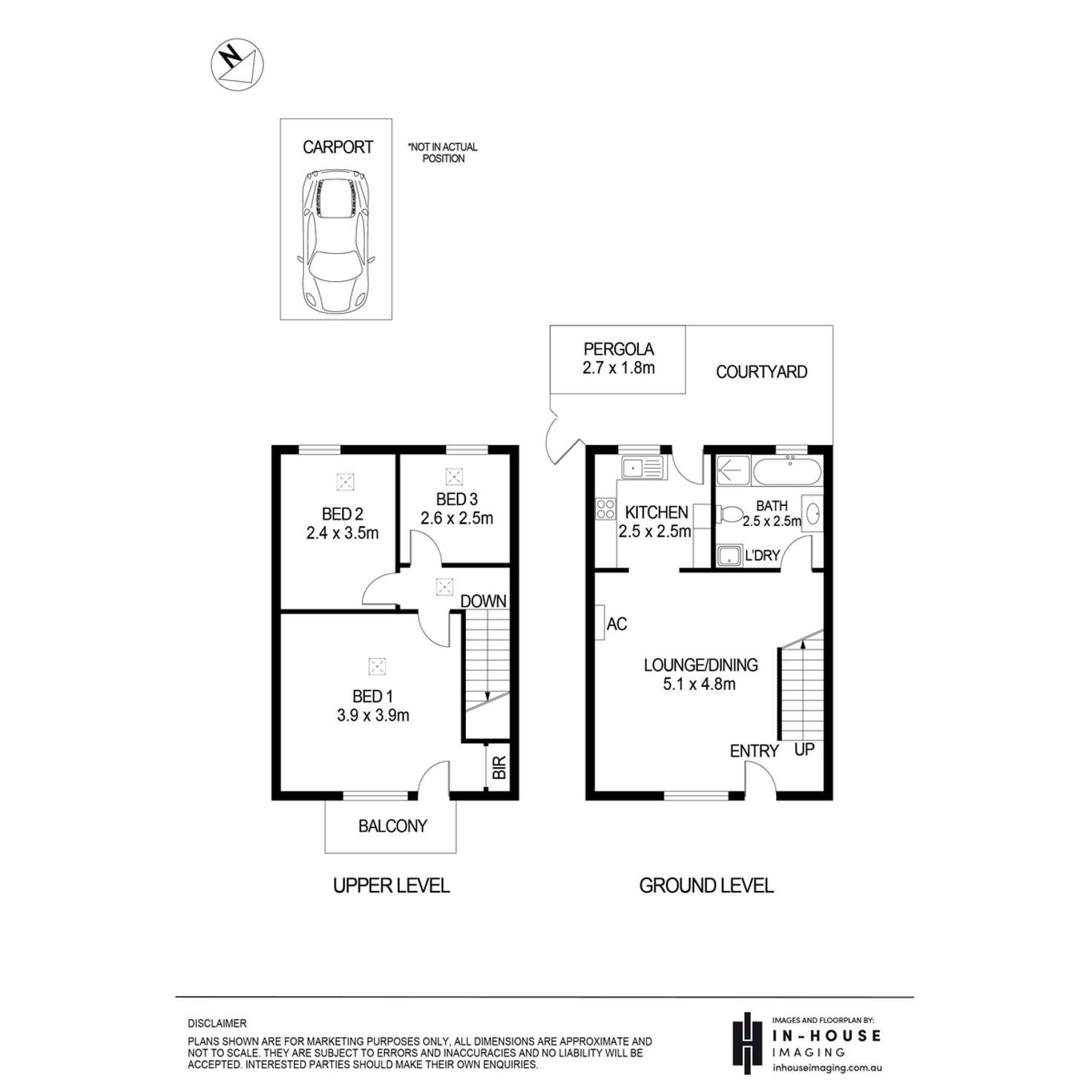 Floorplan of Homely townhouse listing, 1/189 North East Road, Hampstead Gardens SA 5086