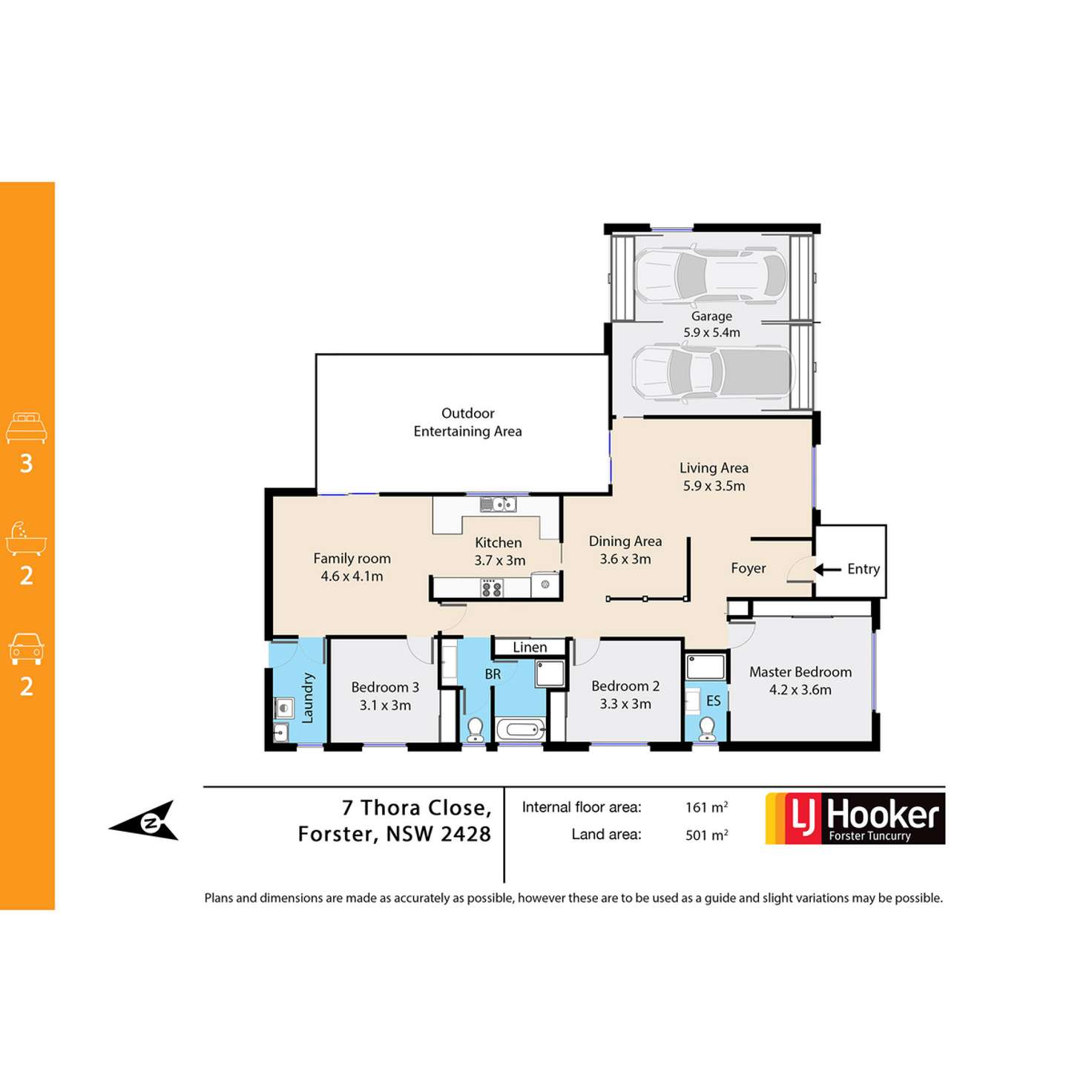 Floorplan of Homely house listing, 7 Thora Close, Forster NSW 2428