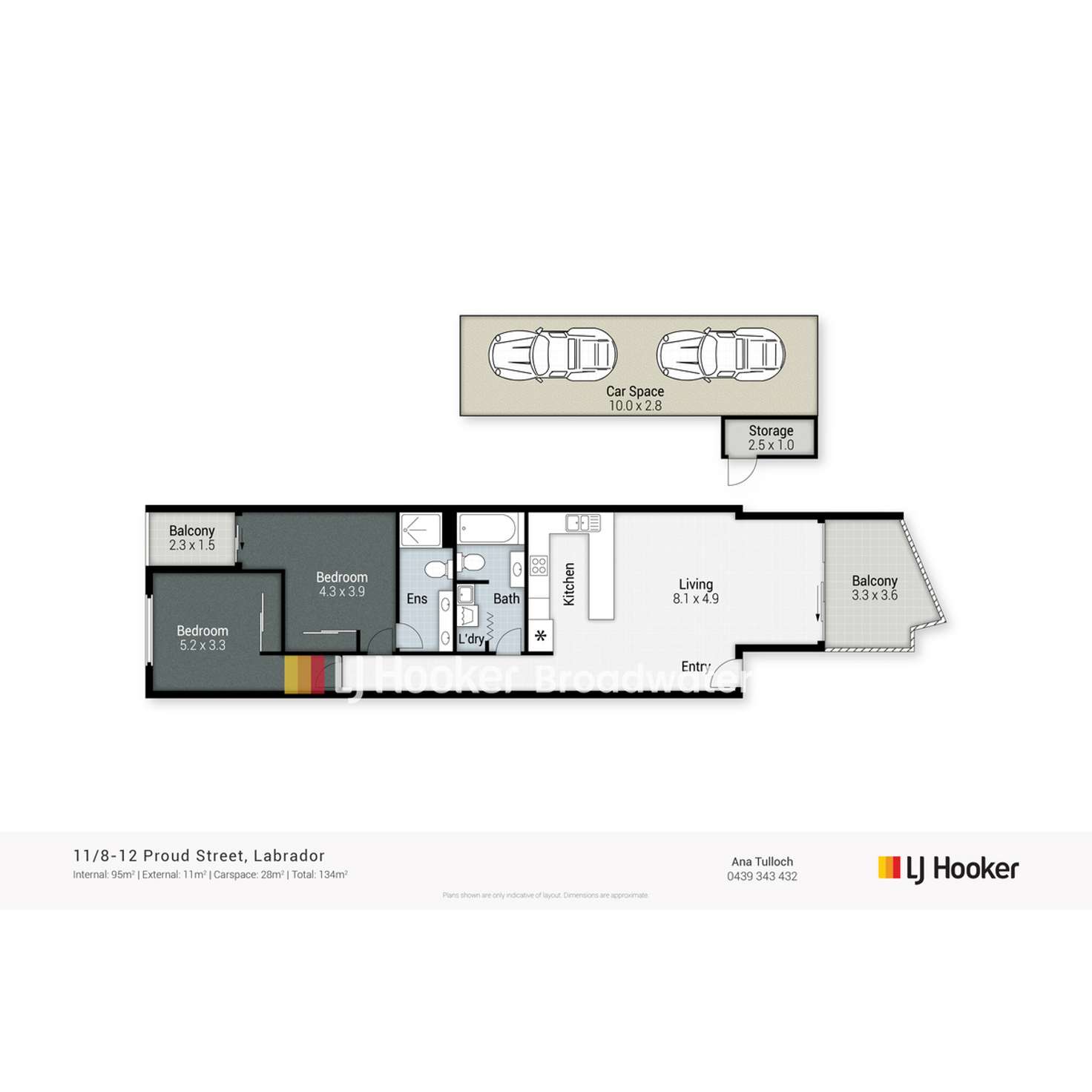 Floorplan of Homely apartment listing, 11/8-12 Proud Street, Labrador QLD 4215