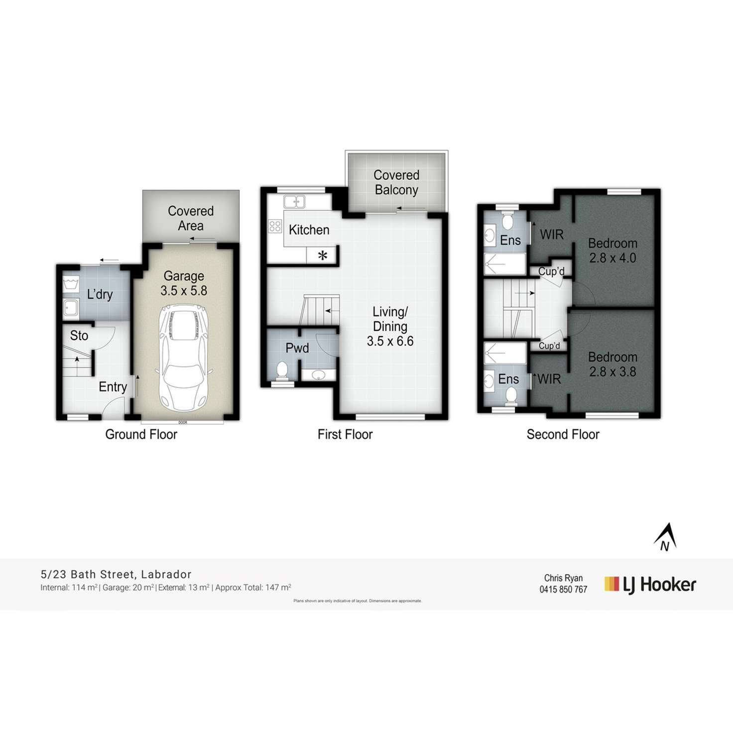 Floorplan of Homely townhouse listing, 5/23 Bath Street, Labrador QLD 4215