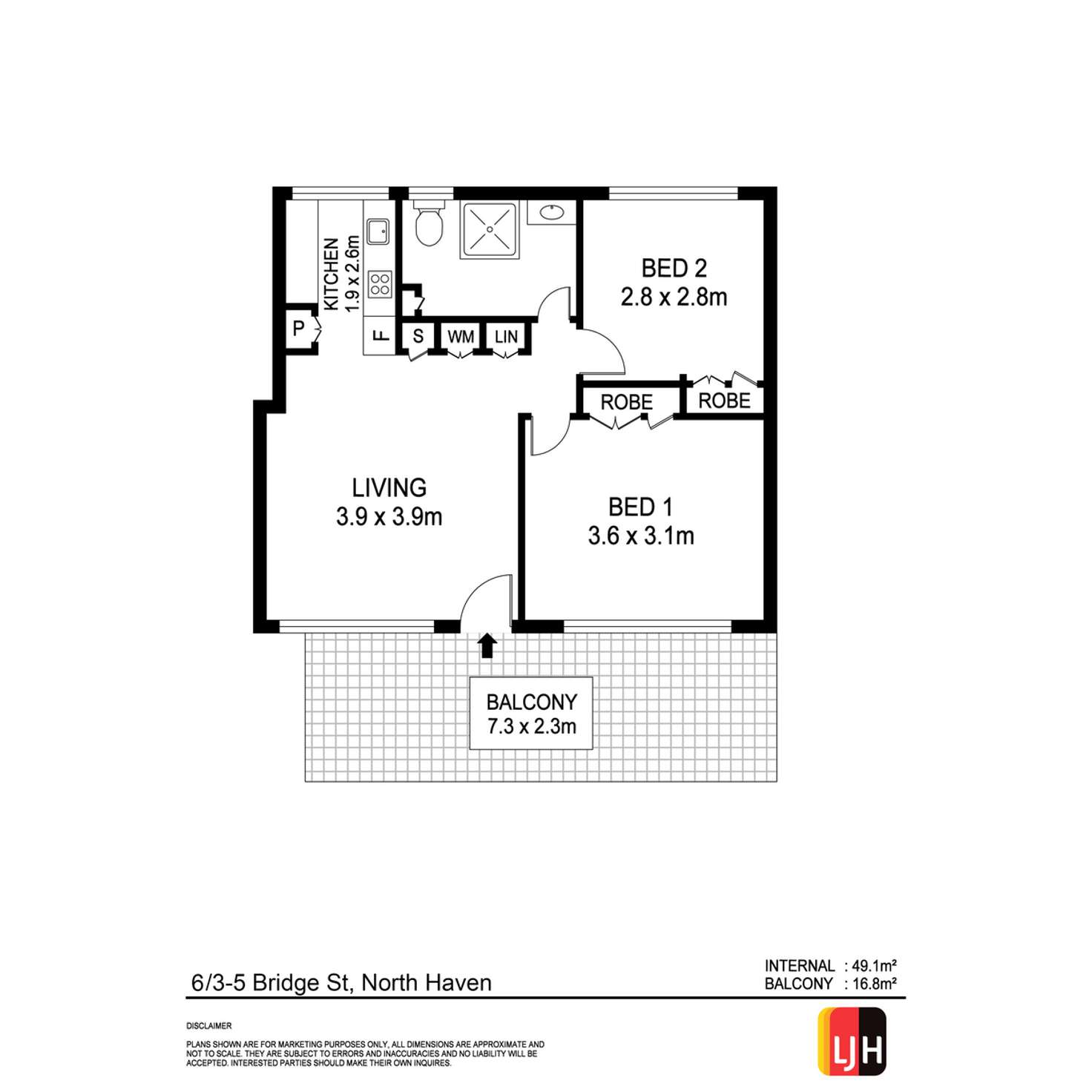 Floorplan of Homely unit listing, 6/3-5 Bridge Street, North Haven NSW 2443
