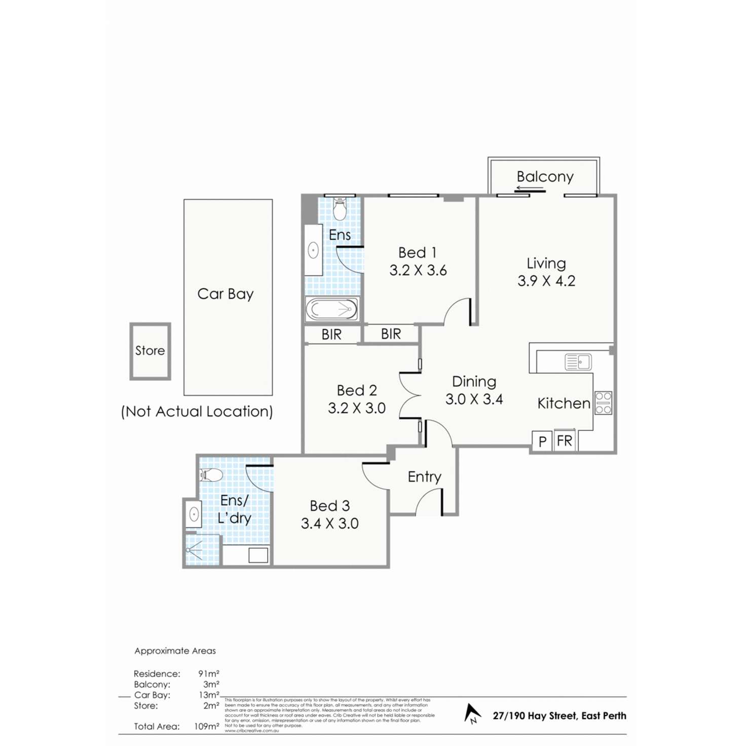 Floorplan of Homely apartment listing, 27/190 Hay Street, East Perth WA 6004